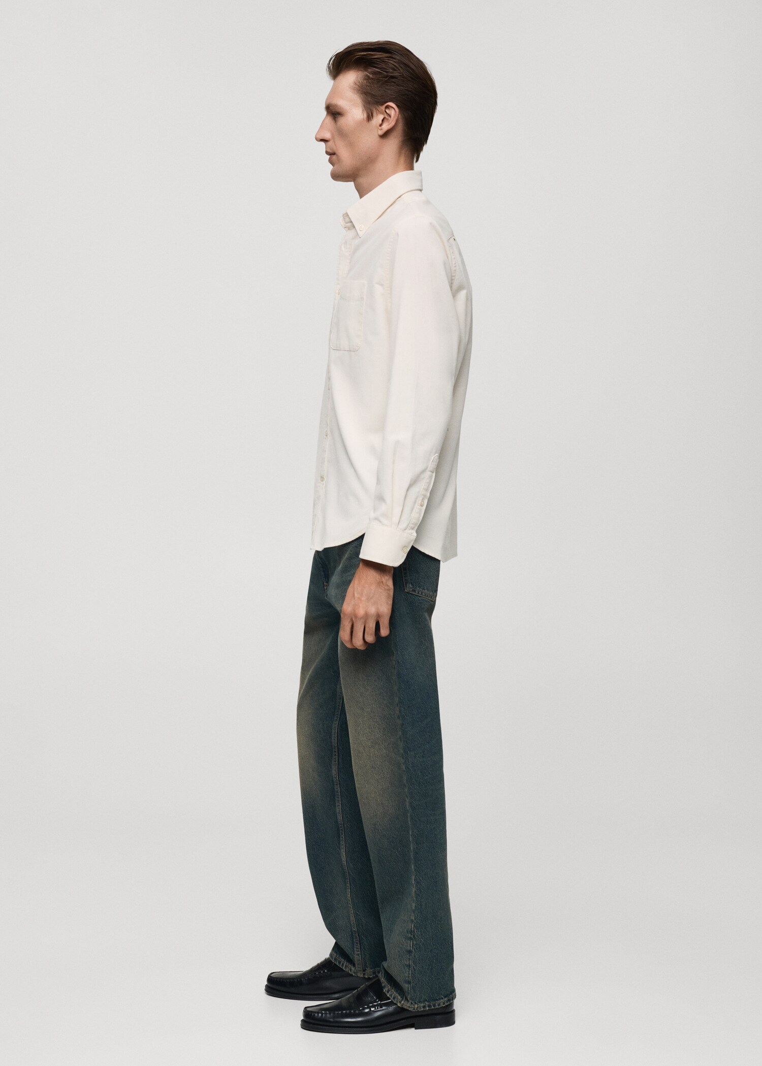 Classic-fit micro-corduroy shirt - Details of the article 2