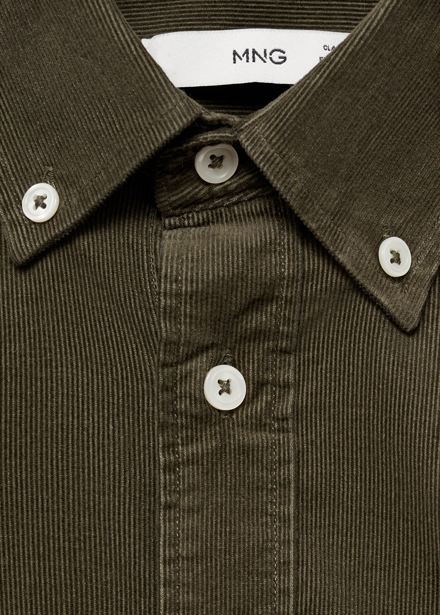 Classic-fit micro-corduroy shirt - Details of the article 8