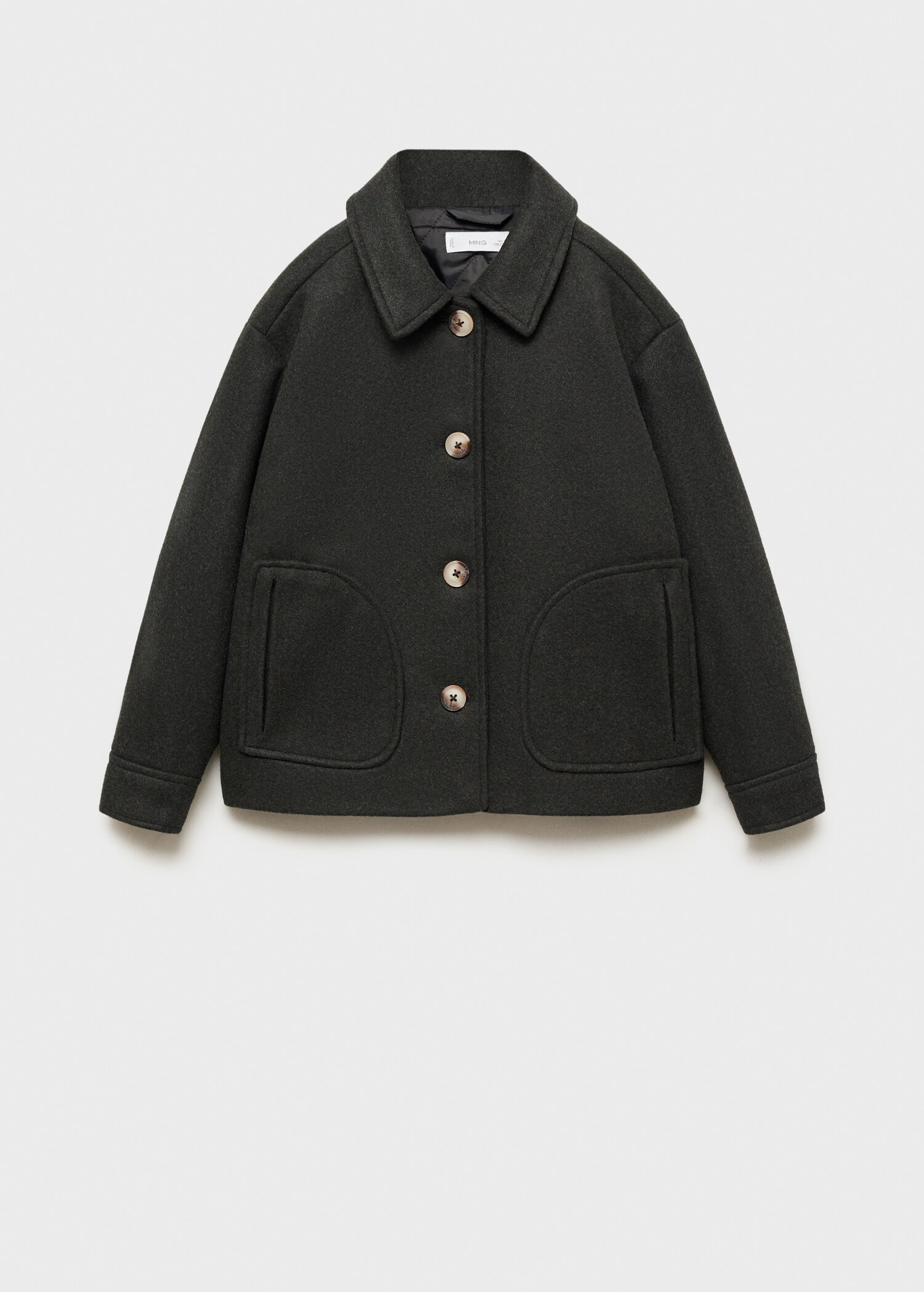 Manteau court drap de laine - Article sans modèle