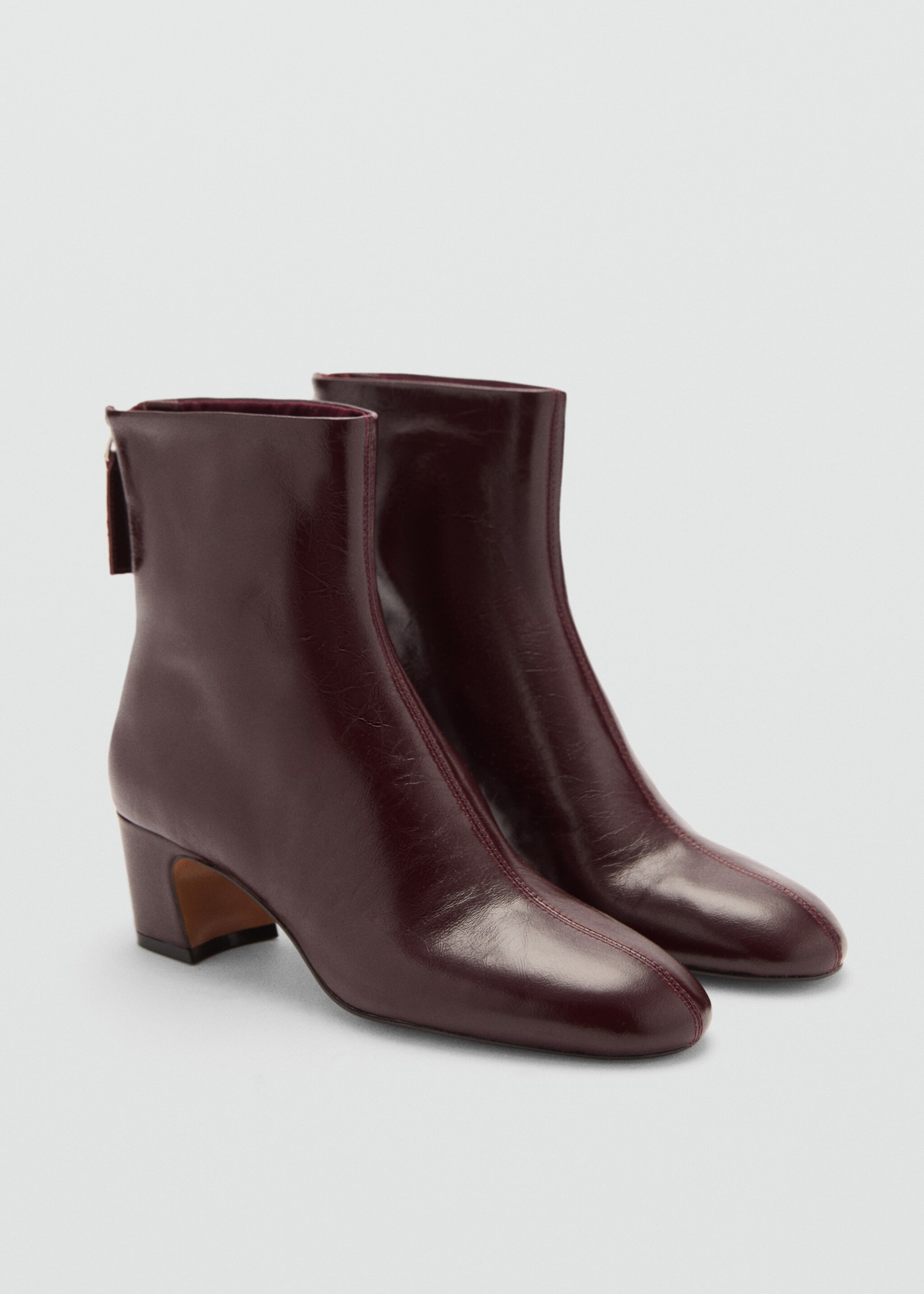 Bottines cuir zip - Plan moyen