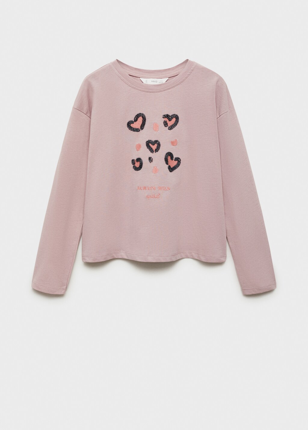 Beaded embroidery T-shirt - Kids | MANGO Vietnam Beaded embroidery T-shirt - Kids | MANGO Vietnam
