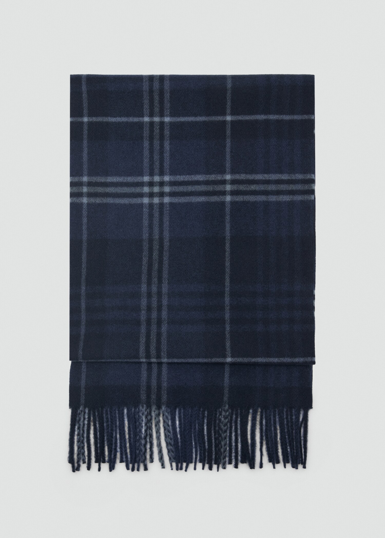 Check fringed scarf - Article without model