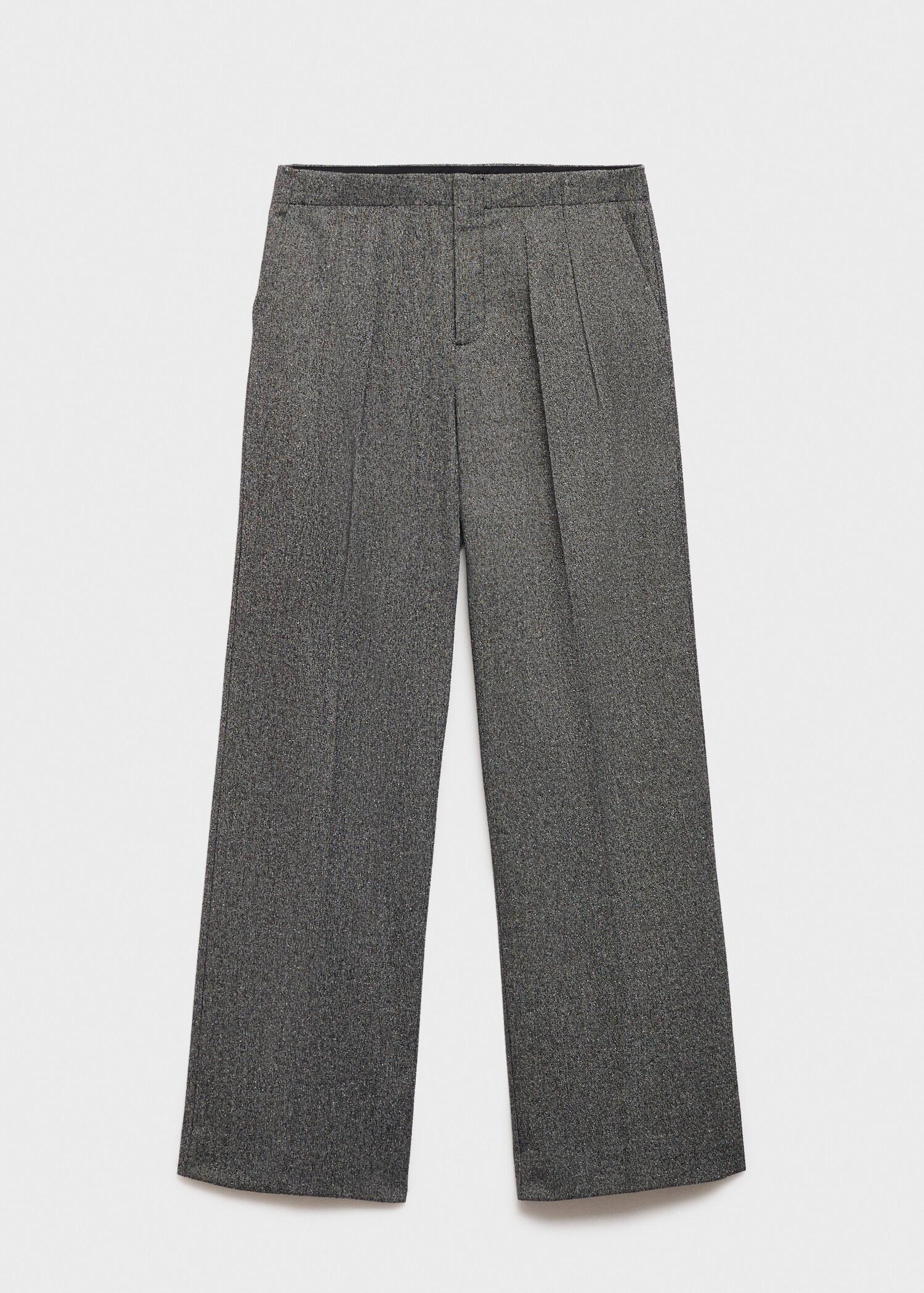 Flecked pleated trousers - Article without model