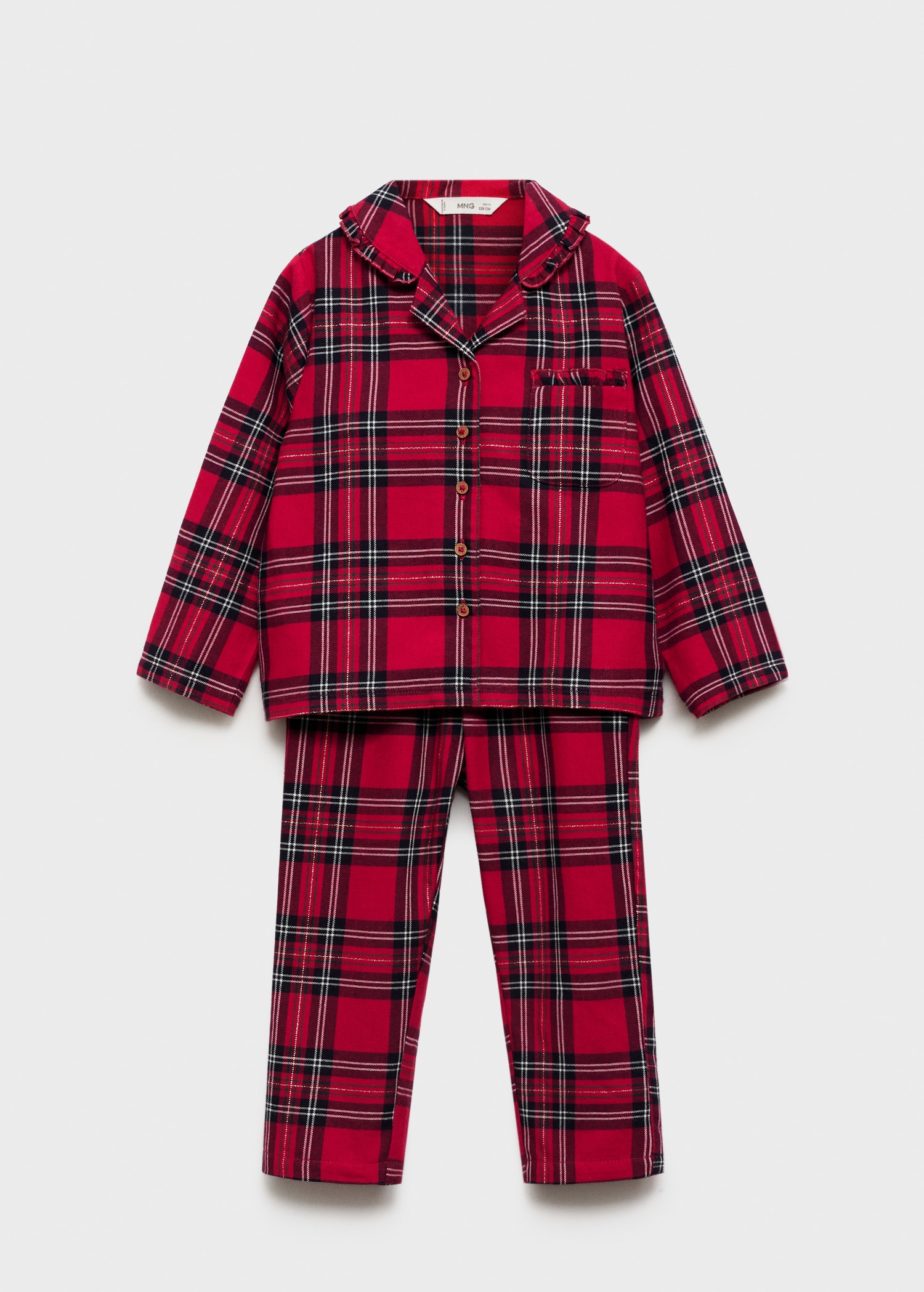 Two-pieces check long pyjamas - Article without model