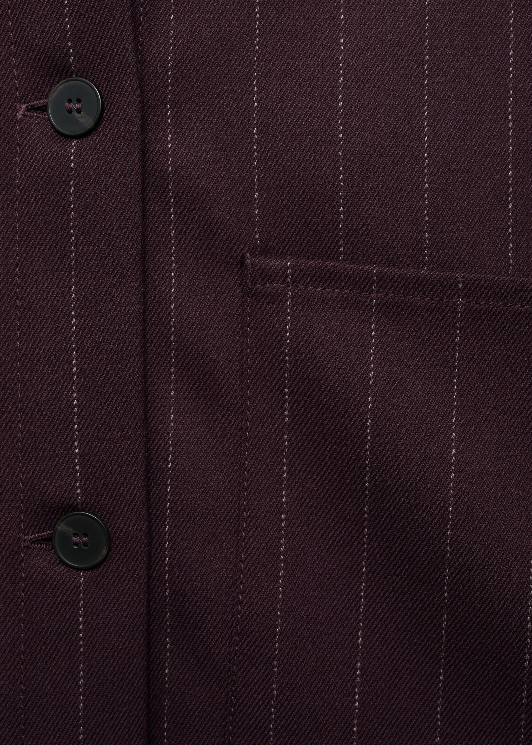 Pinstripe overshirt - Details of the article 8, Wine. Ref: 77068280-00.