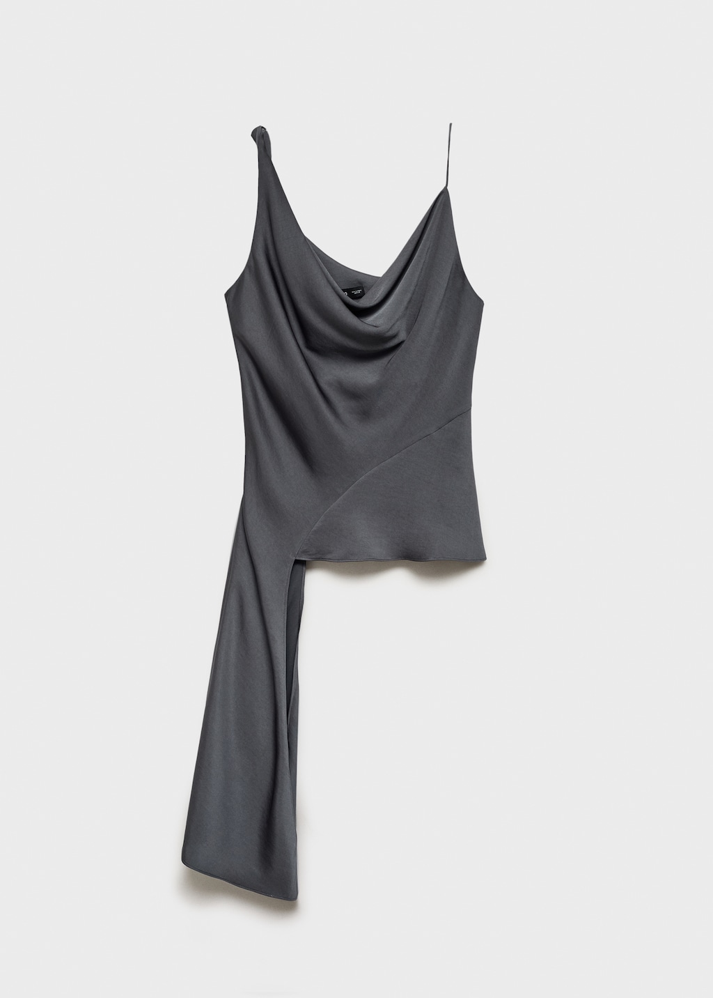 Mango Asymmetrical top with draped neckline thumbnail