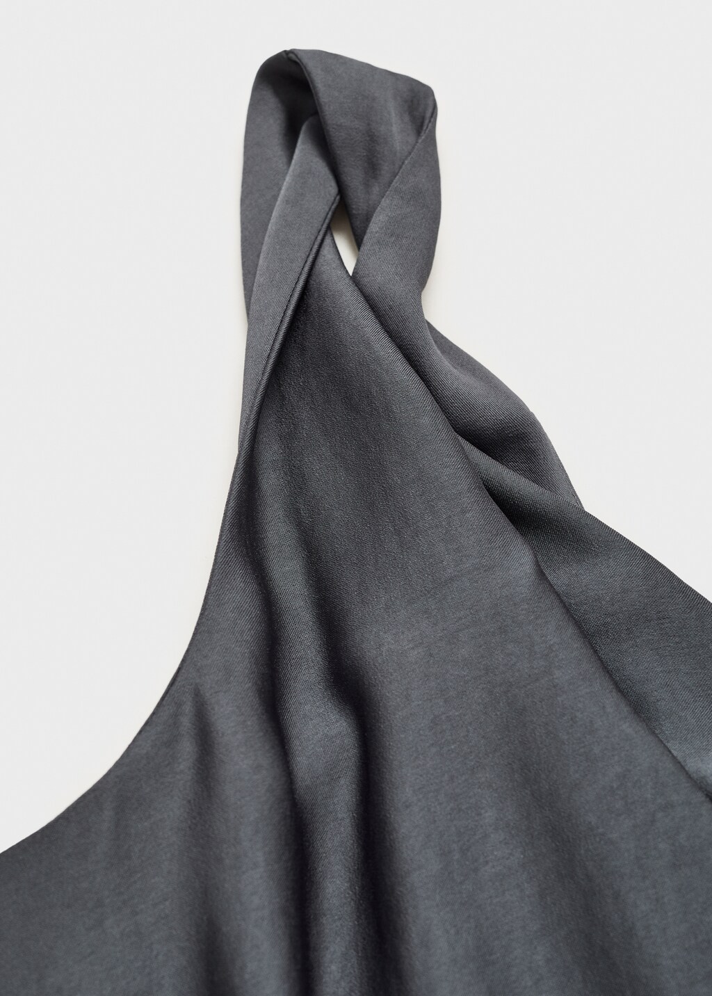 Mango Asymmetrical top with draped neckline thumbnail
