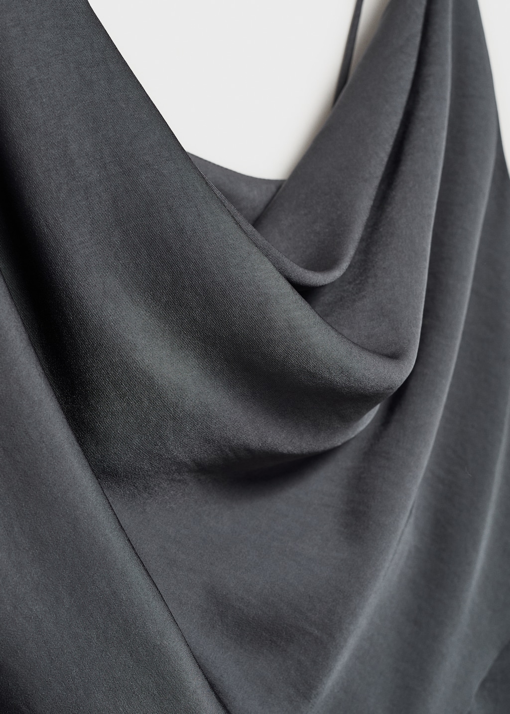 Mango Asymmetrical top with draped neckline thumbnail