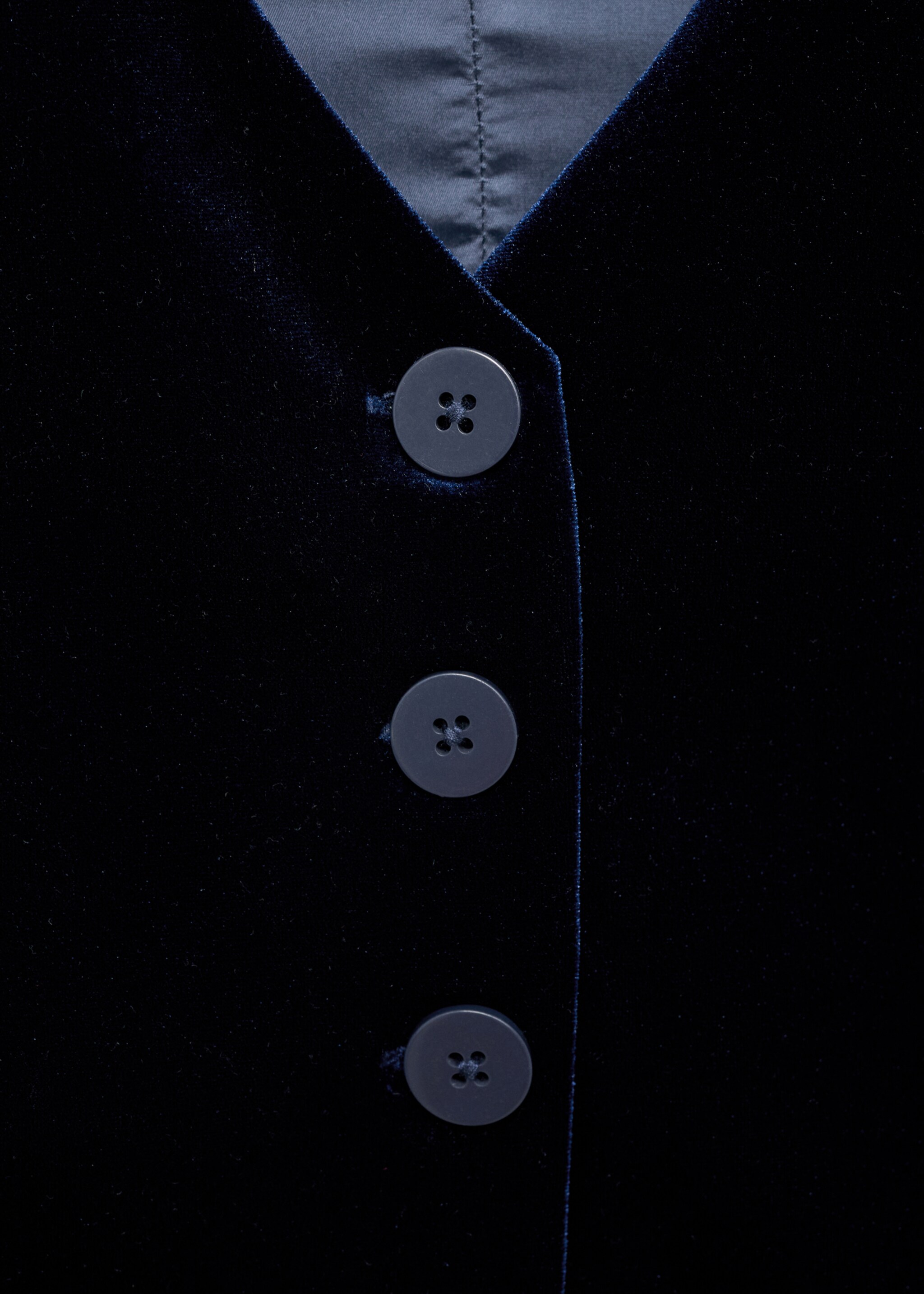 سترة مخملية قصيرة - تفاصيل المنتج 8, أزرق داكن. Ref: 77069062-00.