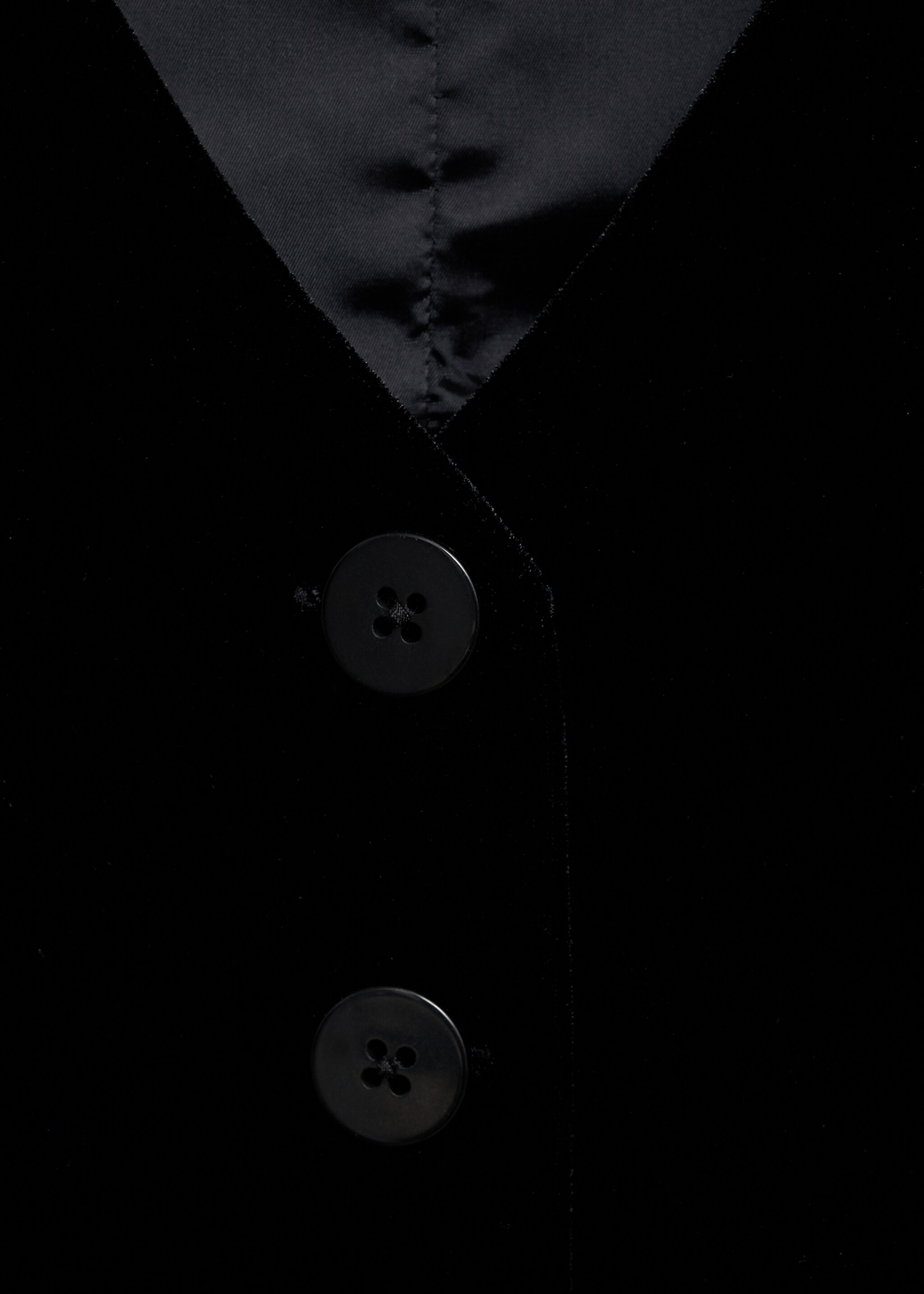 Cropped velvet vest - Details of the article 8, Black. Ref: 77069062-00.