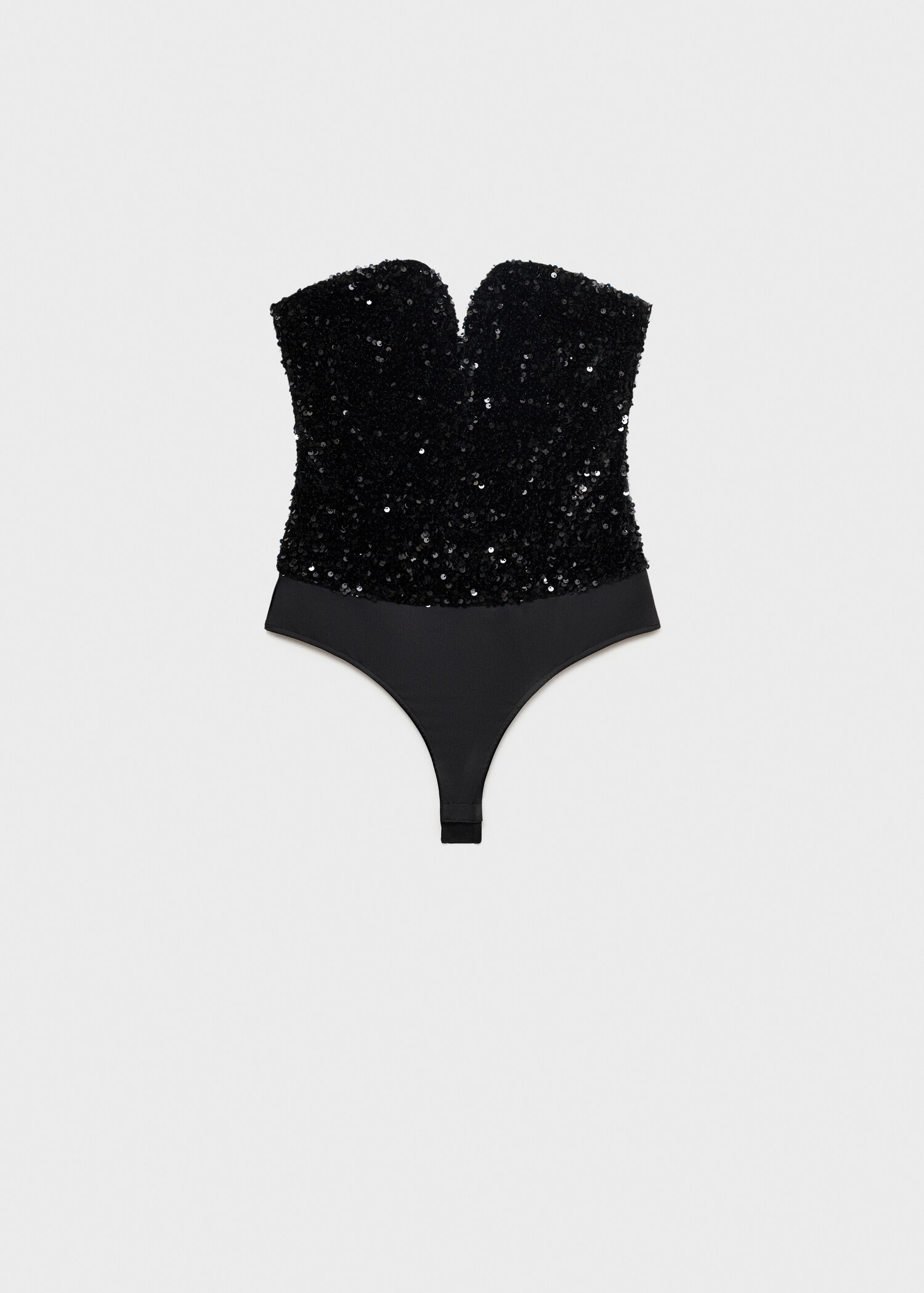 Sequin bodysuit with sweetheart neckline - Article without model