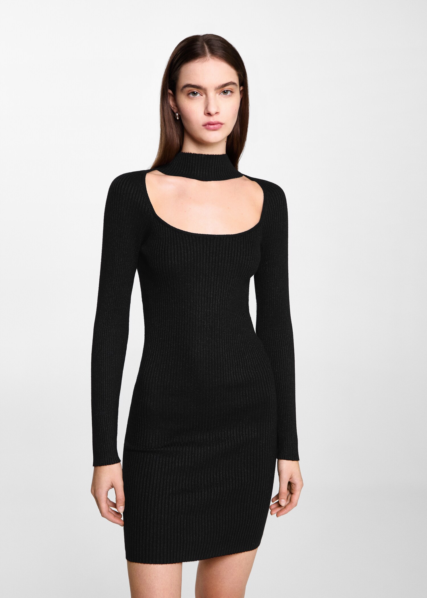 Lurex ribbed dress - Medium plane