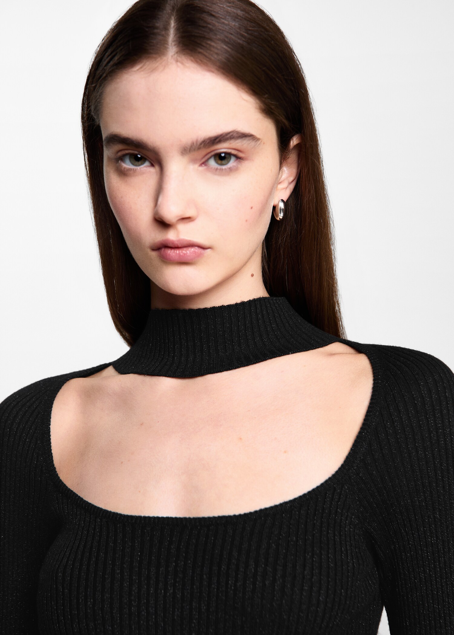 Lurex ribbed dress - Details of the article 1