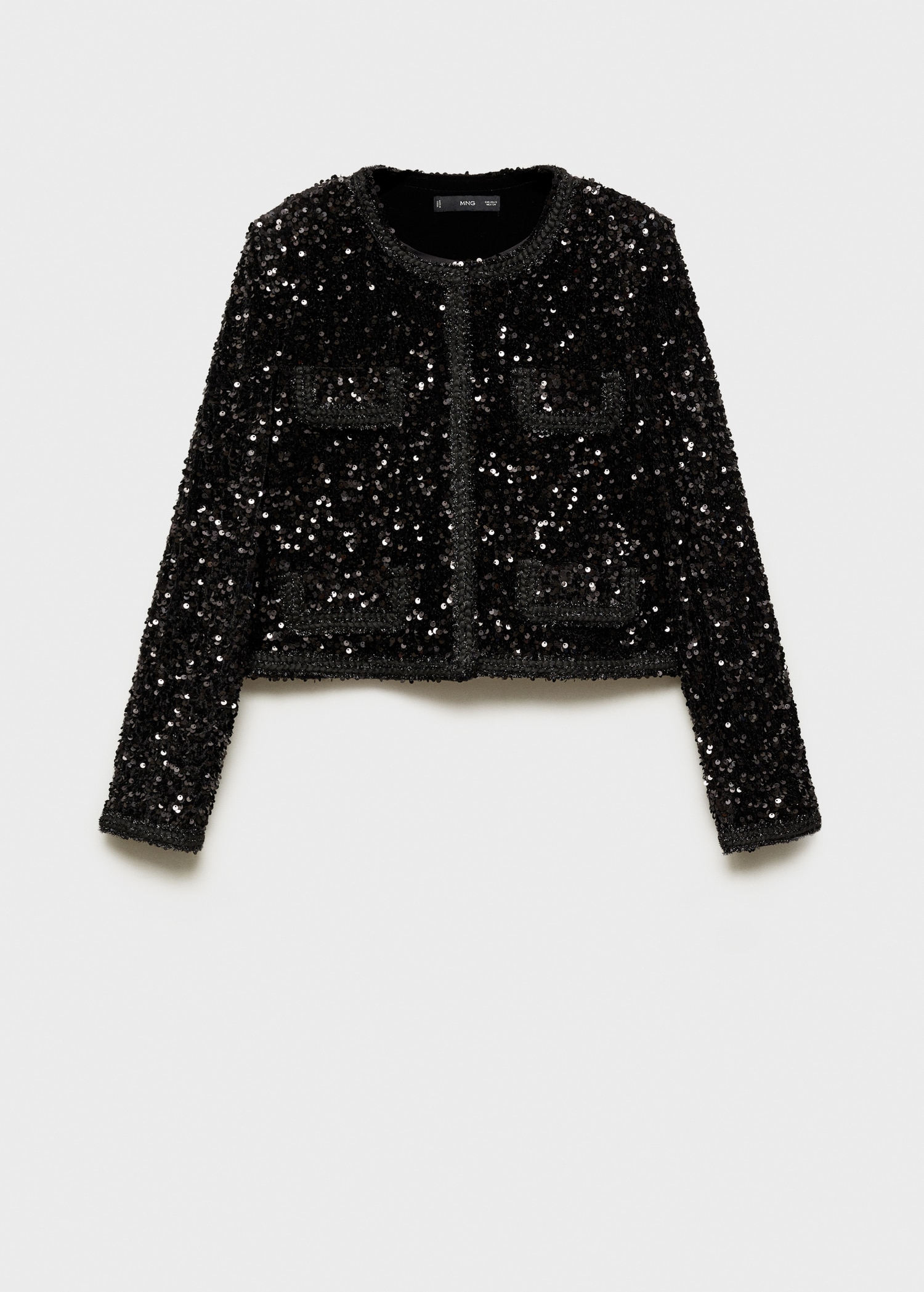 Sequin jacket with pockets - Main Image