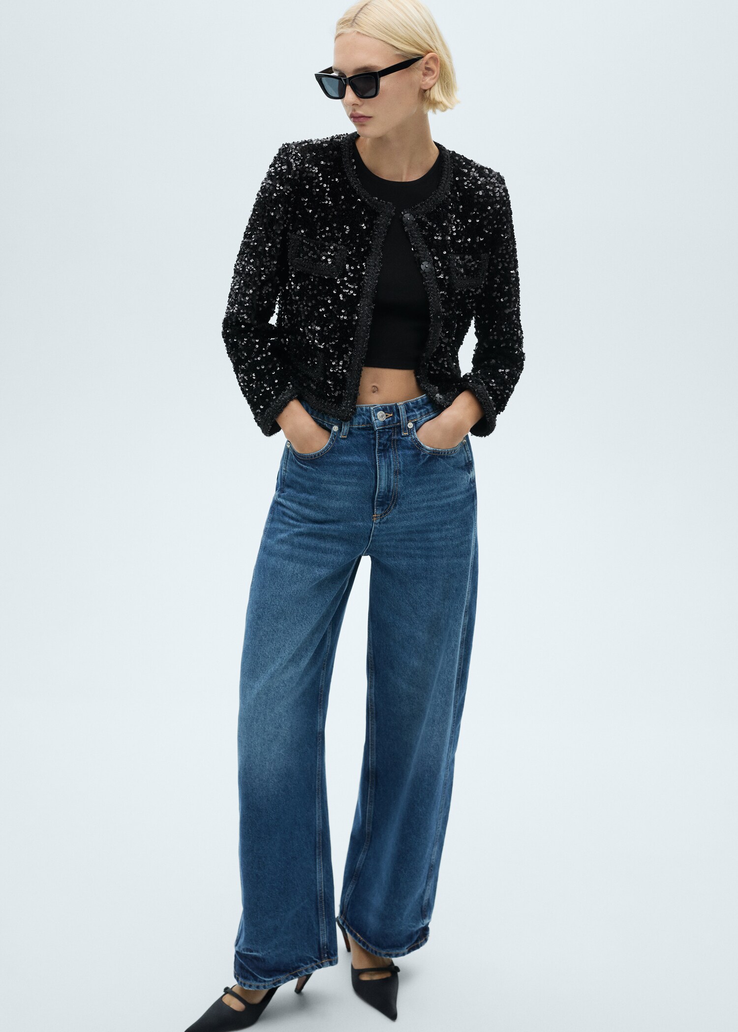Sequin jacket with pockets - Details of the article 2