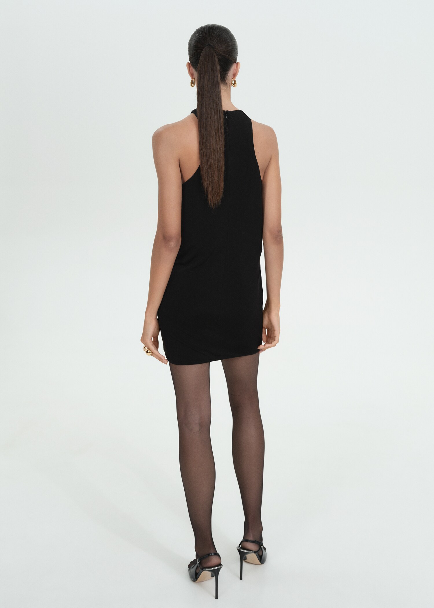 Short dress with side slits - Reverse of the article