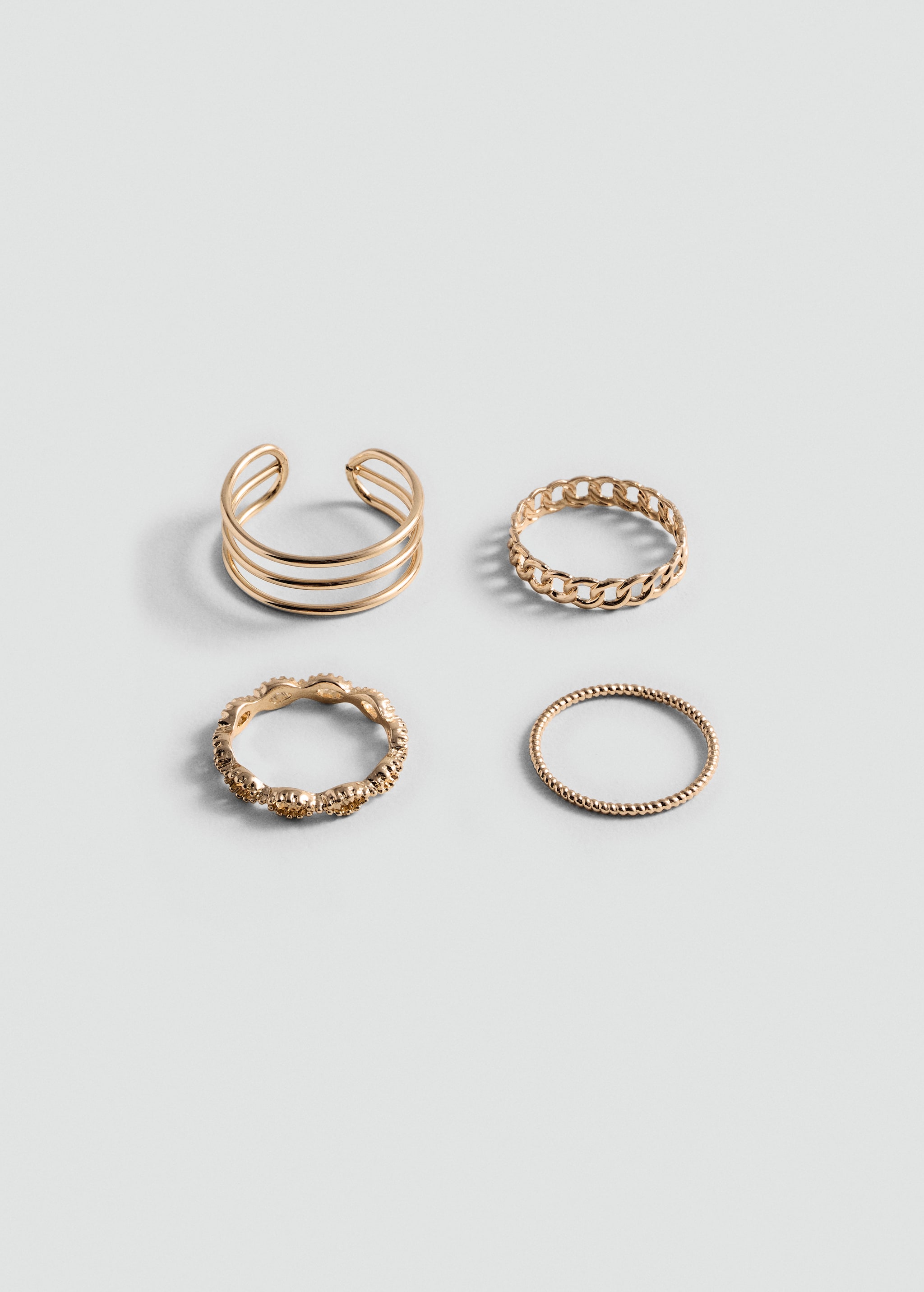  Pack of 4 combined rings - Изделие без модели