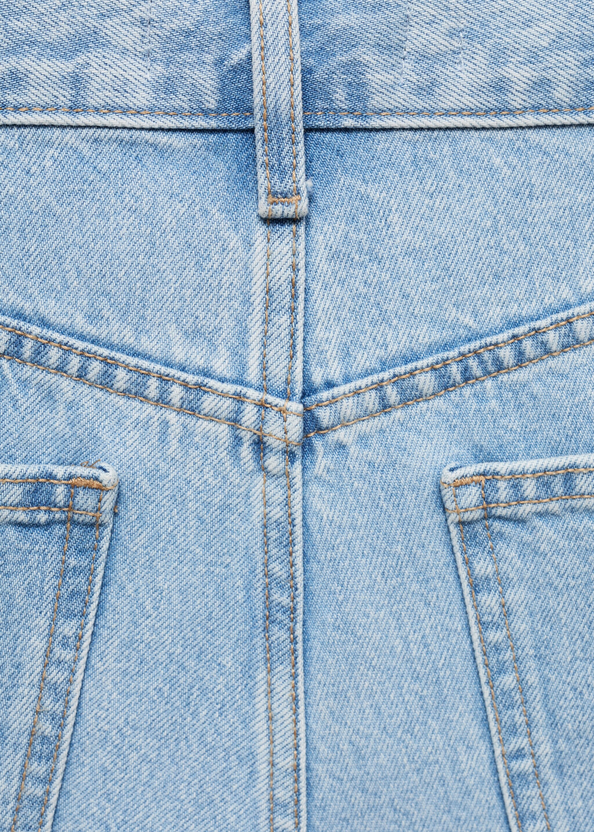 High-rise denim shorts - Details of the article 0