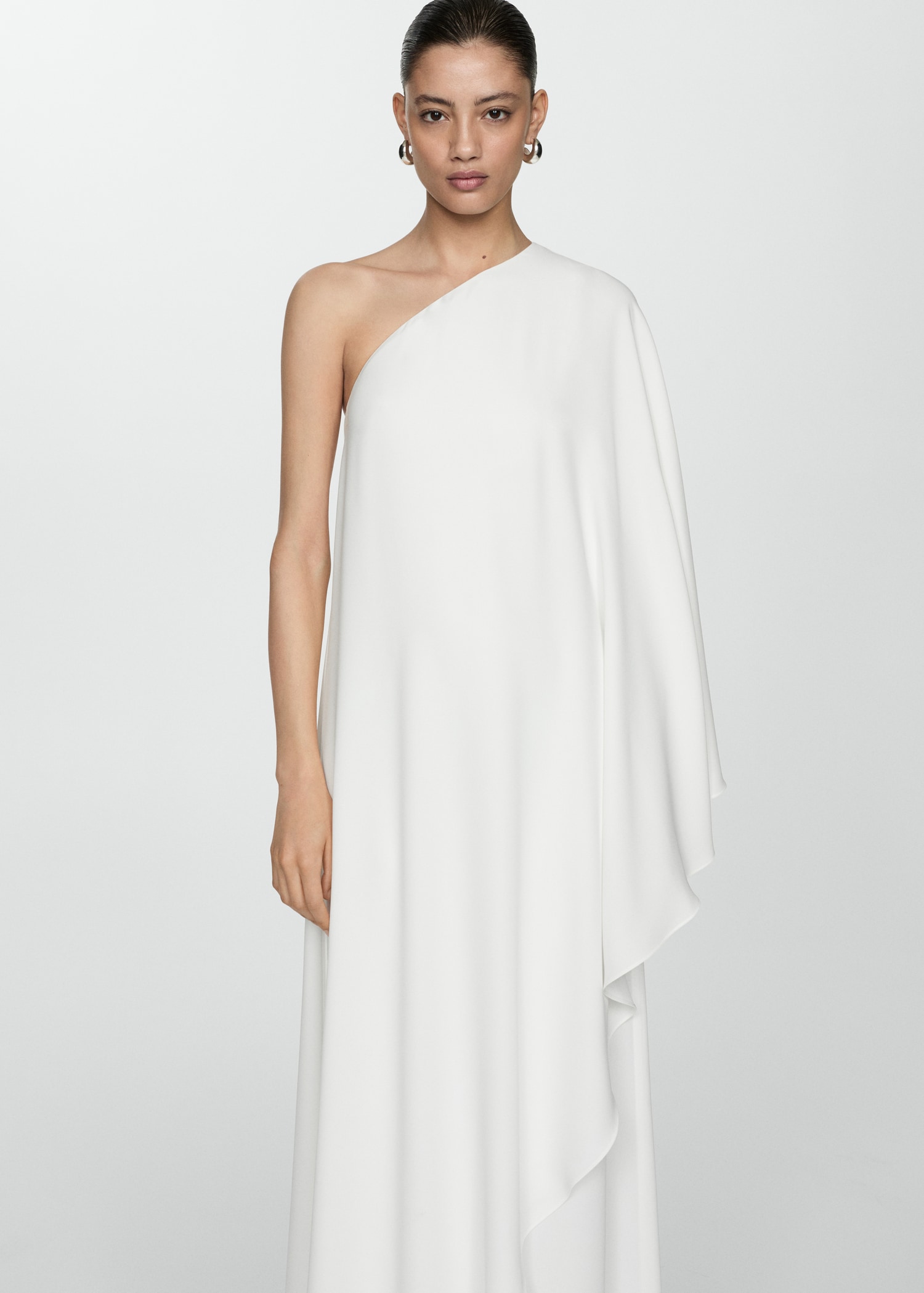Asymmetrical cape dress - Women | MANGO Saudi Arabia