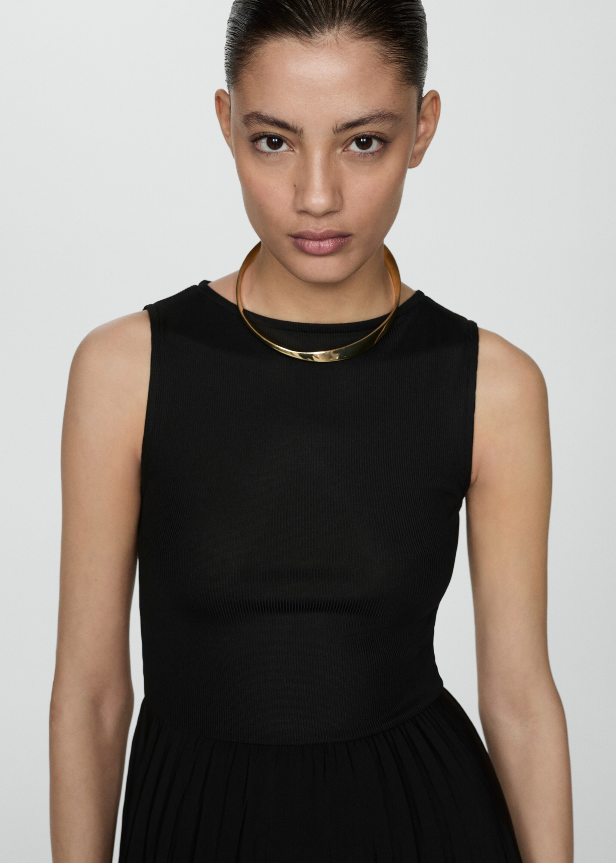 Pleated midi dress - Details of the article 1