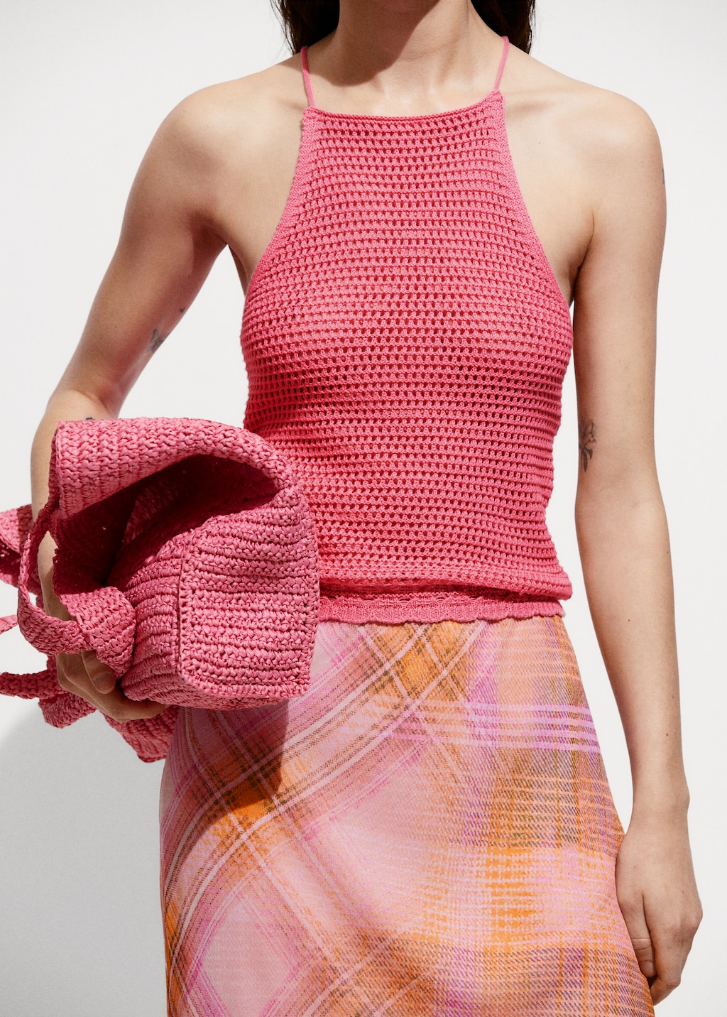 Crochet knit top sale