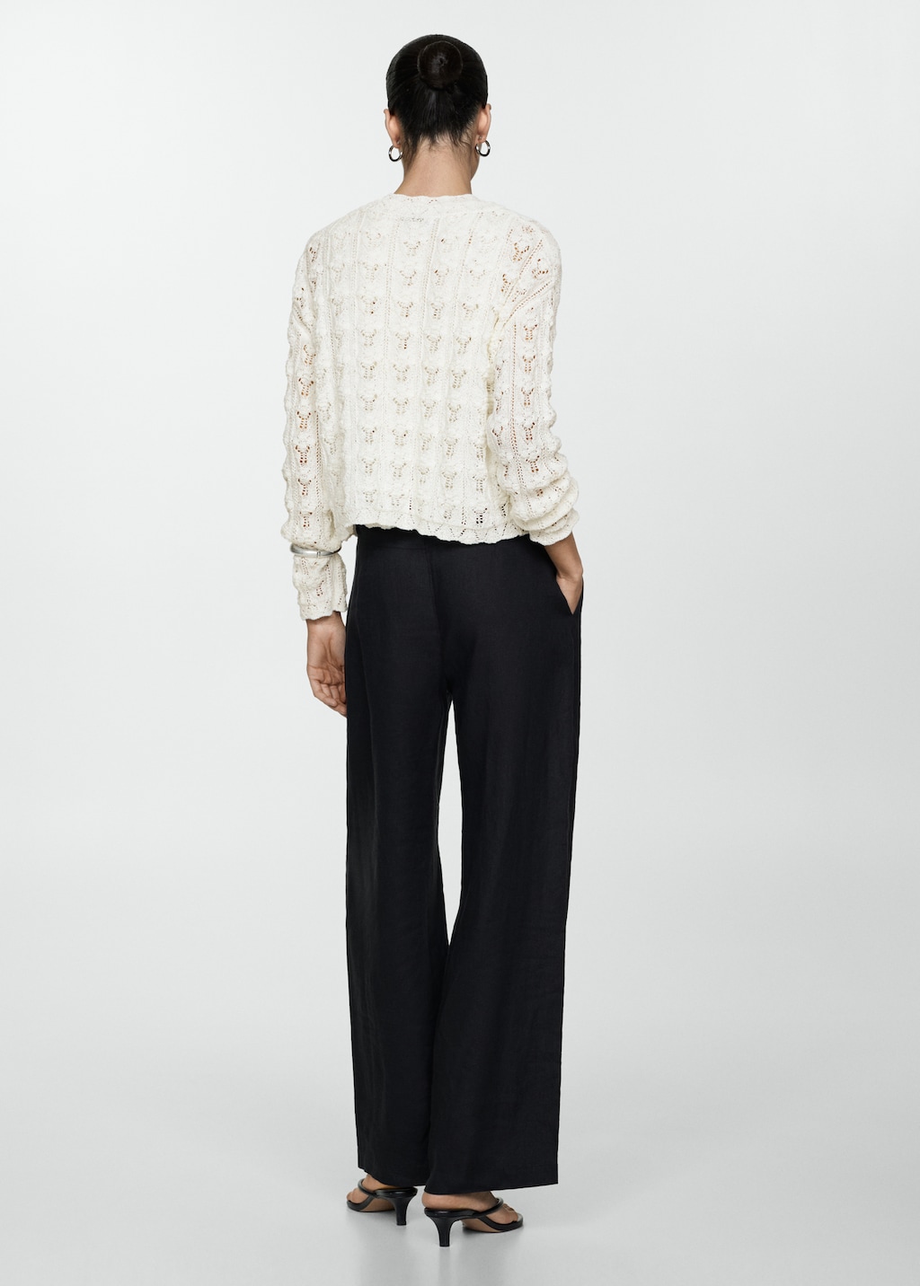 Crochet knitted cardigan