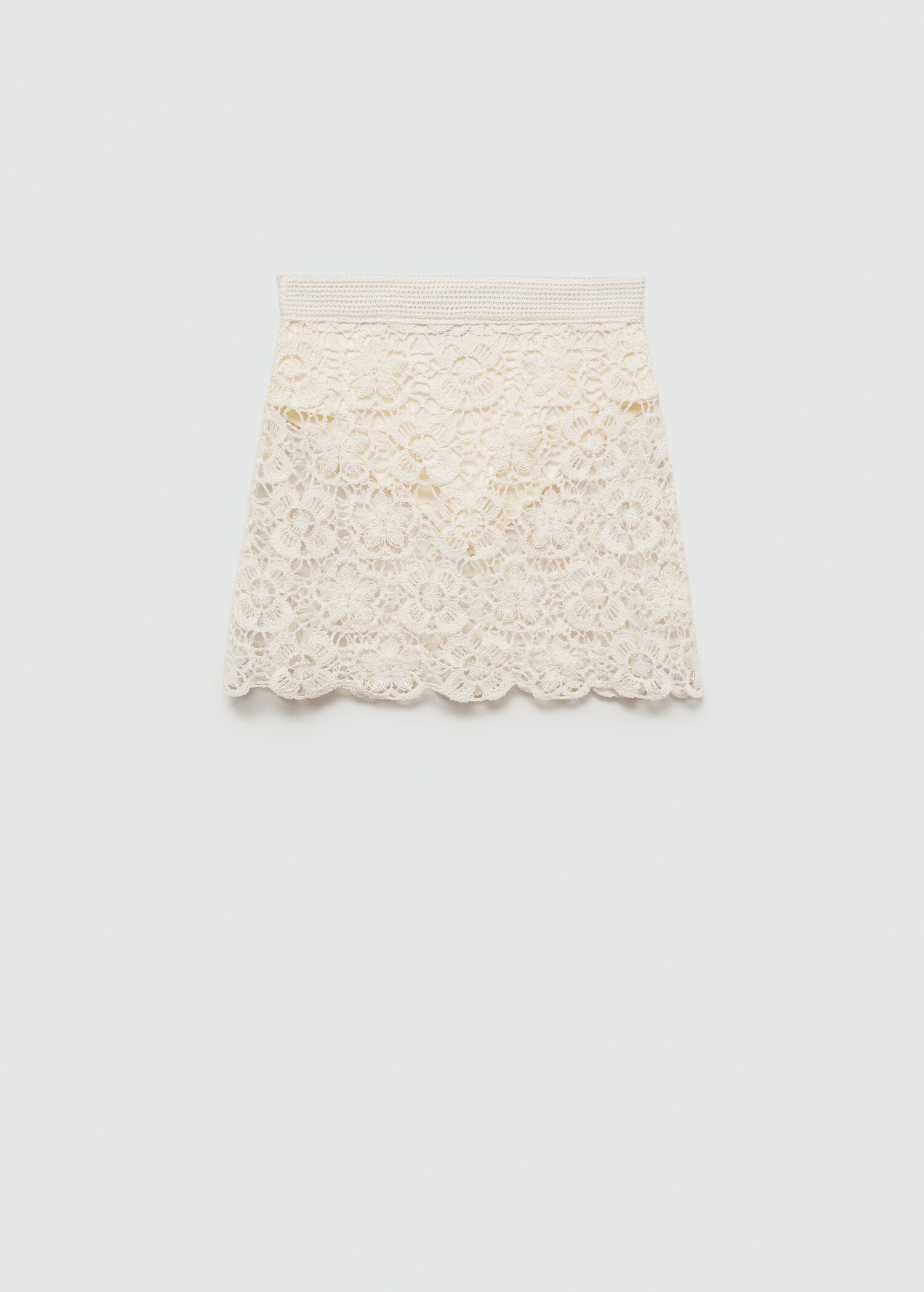 Crochet floral mini-skirt - Article without model