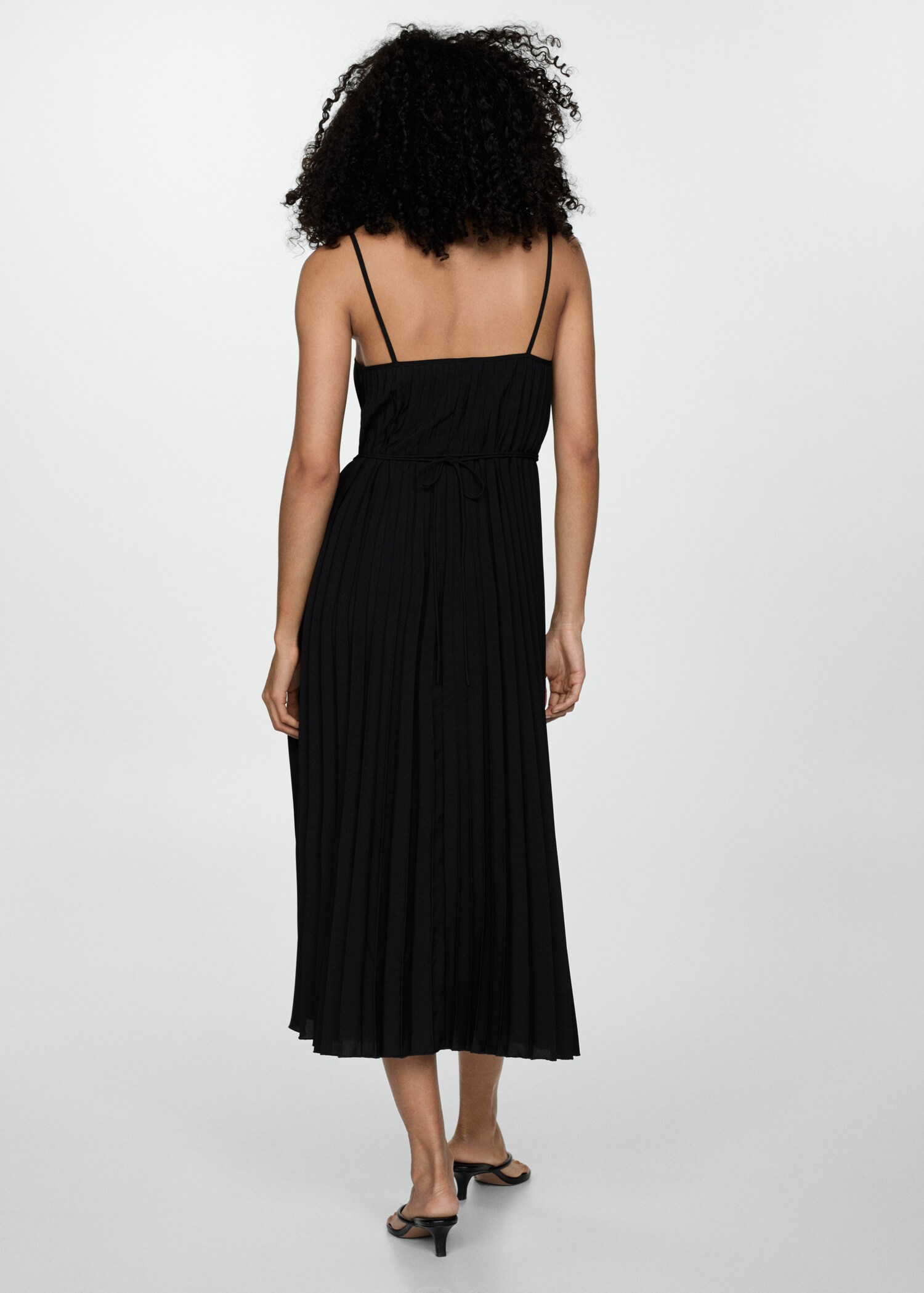 Vestido plisado lazo - Reverso del artículo