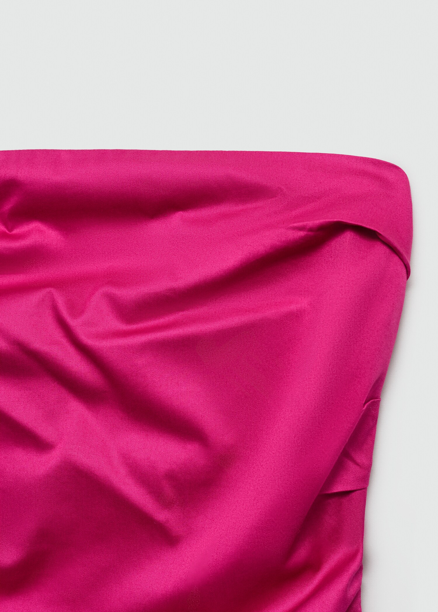 Draped strapless dress