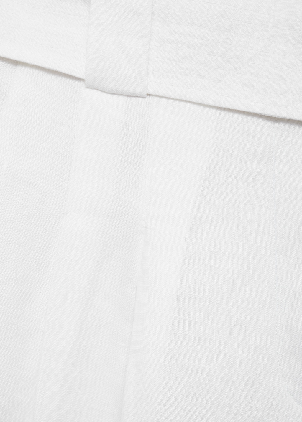 Mango Belt linen-blend Bermuda shorts