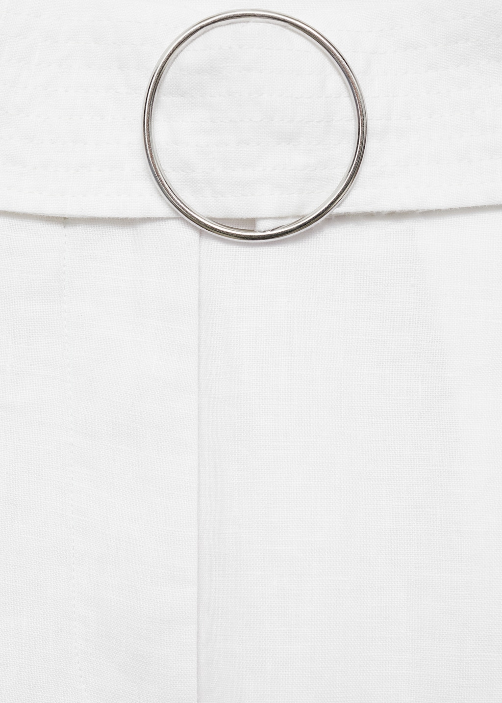 Mango Belt linen-blend Bermuda shorts