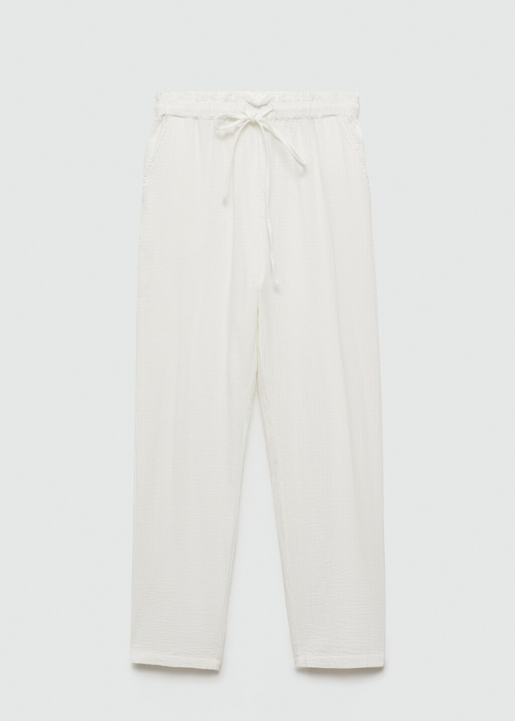 White cotton trousers ladies sale