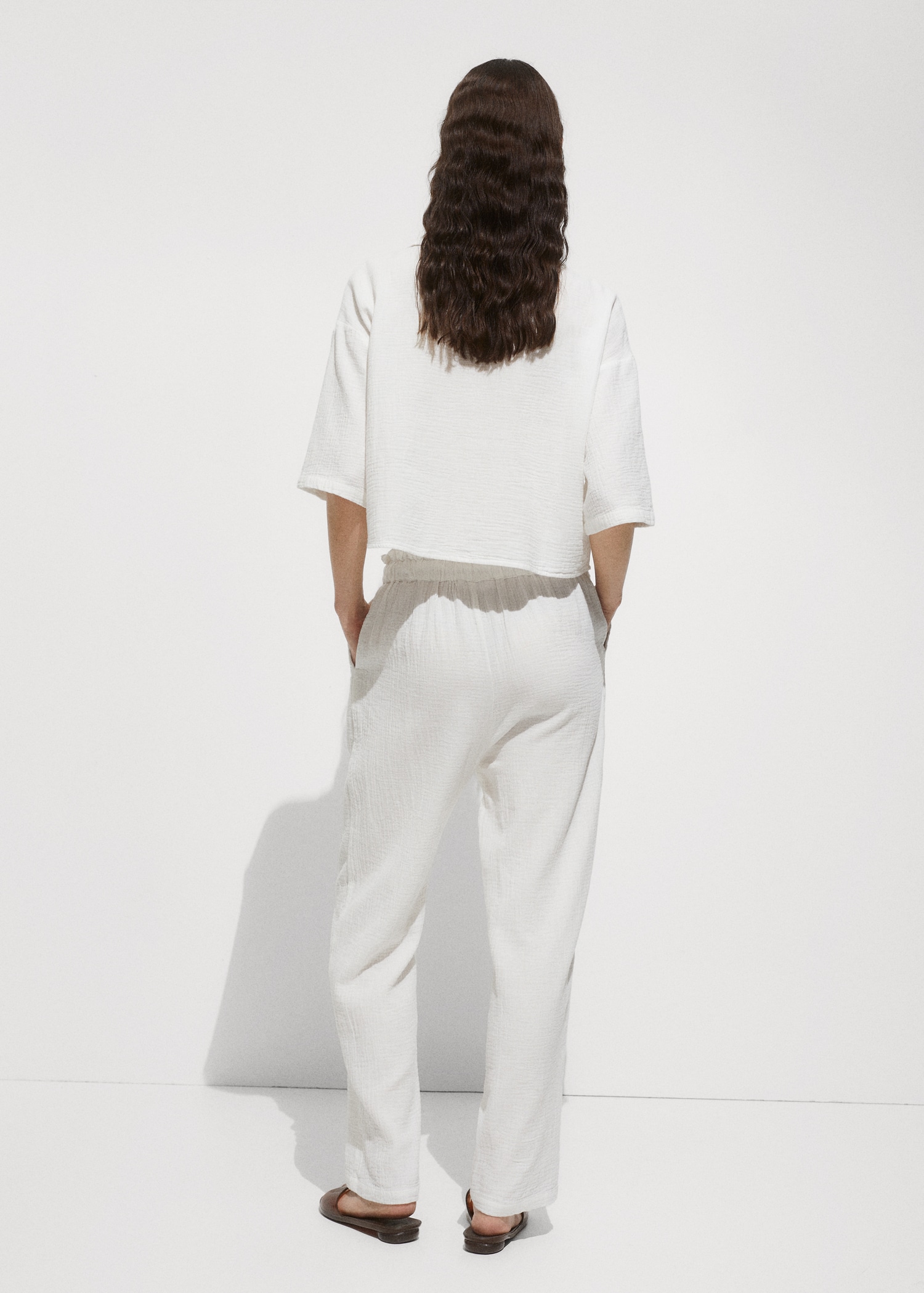 Pantalón algodón cintura elástica - Reverso del artículo