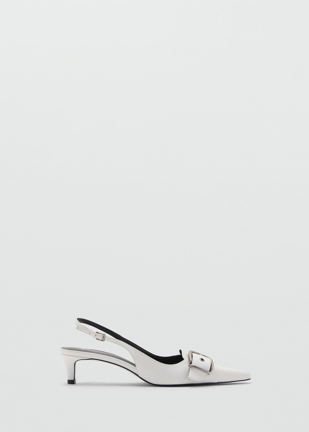 Black and white low heel shoes discount