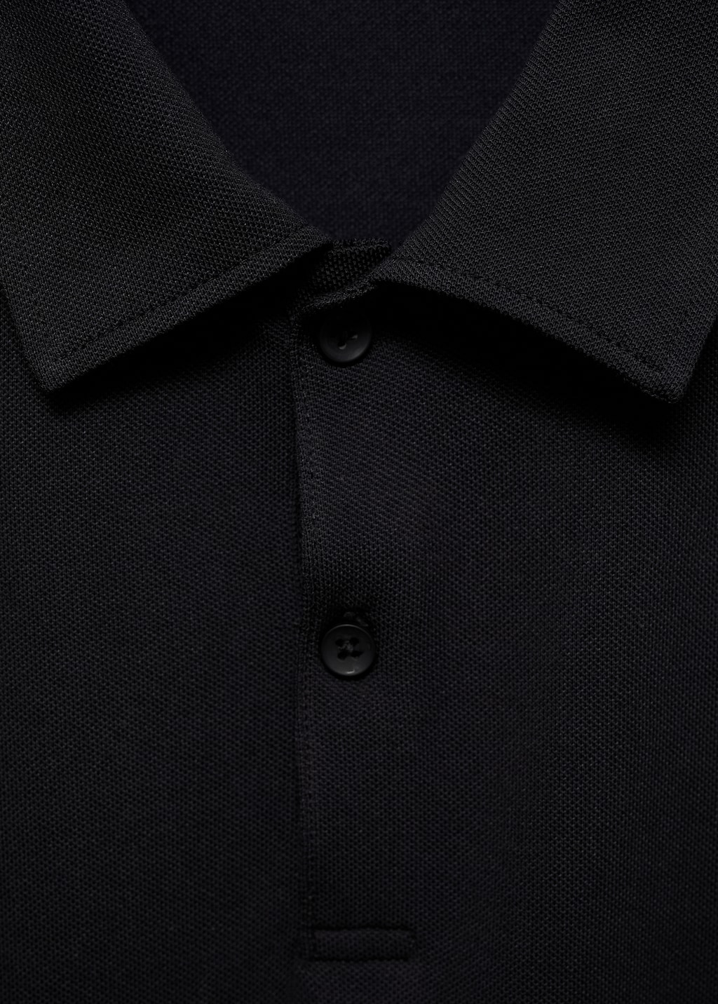 Slim-fit cotton piqué textured polo shirt