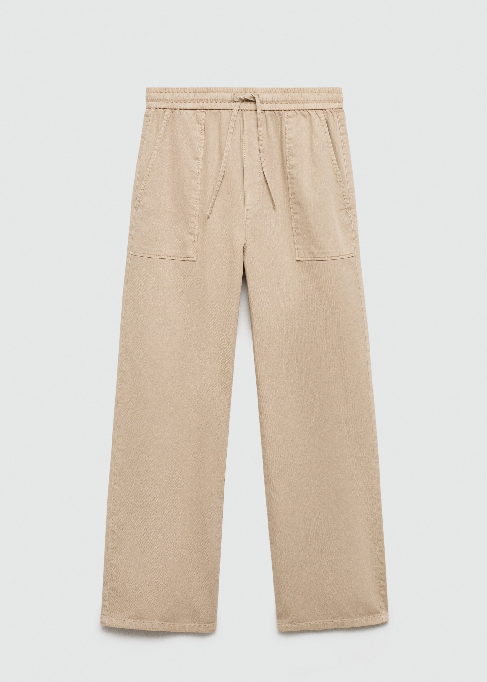 Elastic waist cotton trousers - Article without model