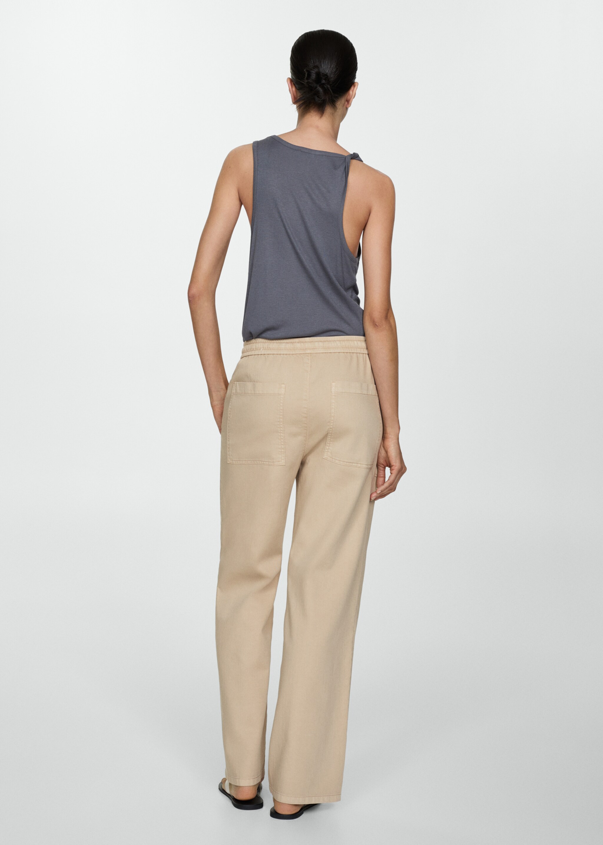 Pantalón algodón cintura elástica - Reverso del artículo