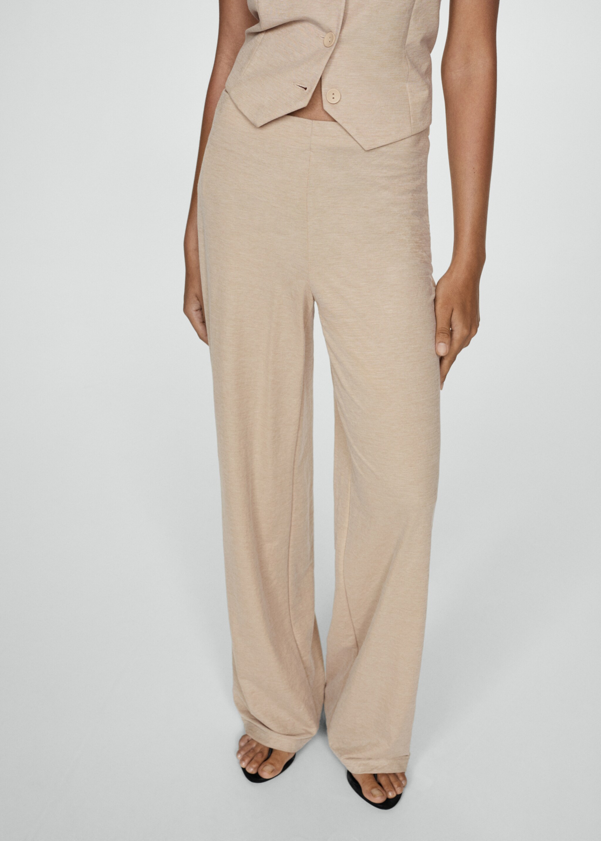 Flowy straight-fit trousers - Medium plane
