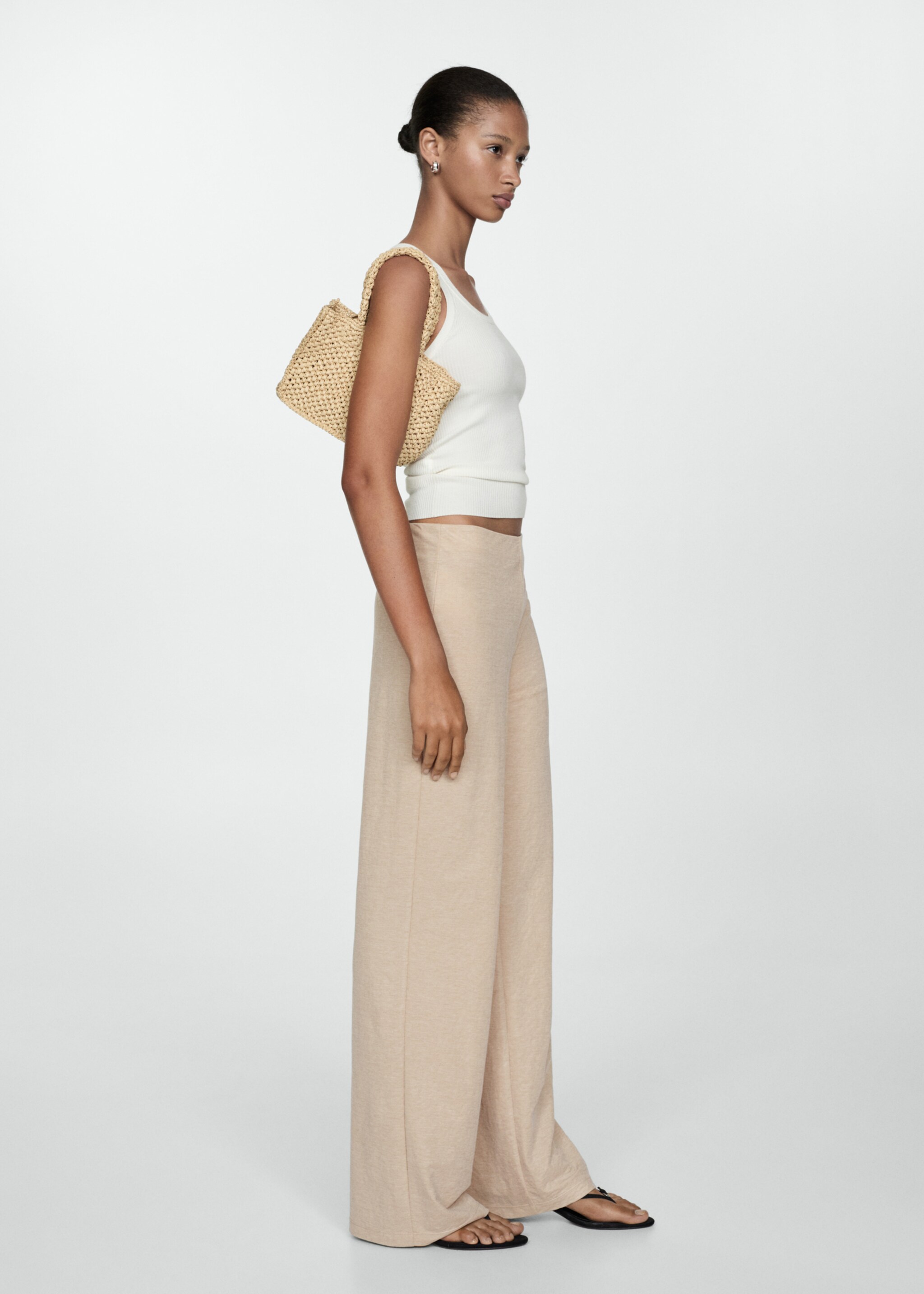 Flowy straight-fit trousers - Details of the article 2
