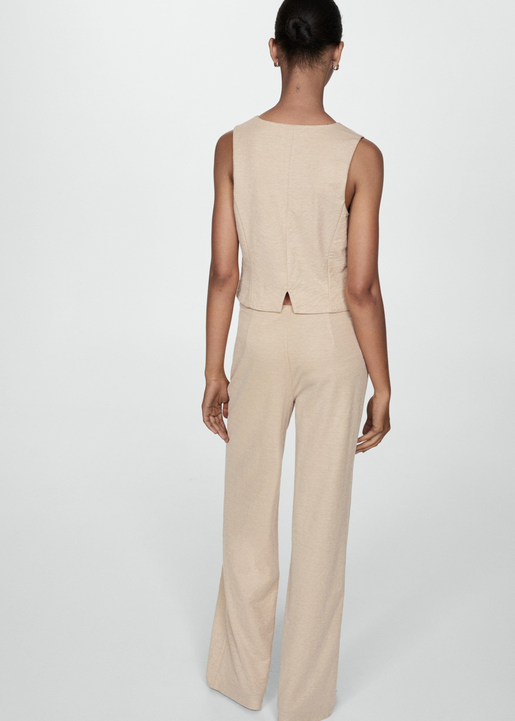 Flowy straight-fit trousers - Reverse of the article