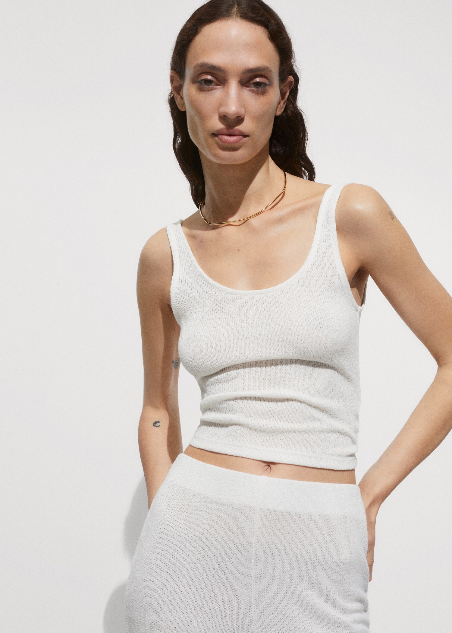 Knit strap top - Medium plane