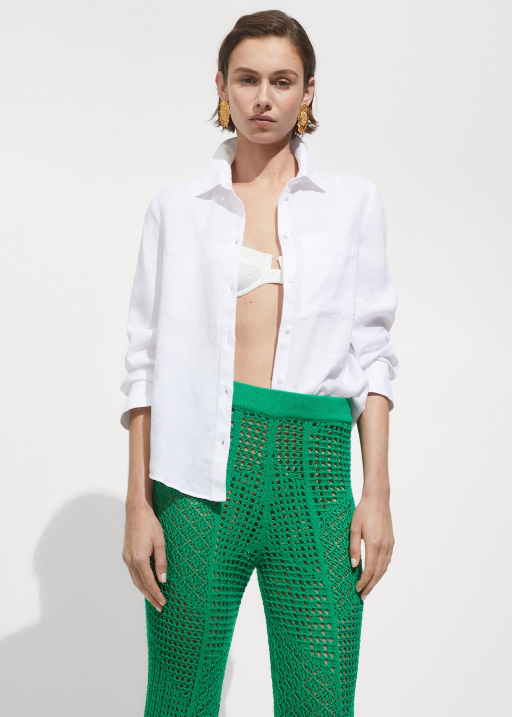 Mango knit pants best sale