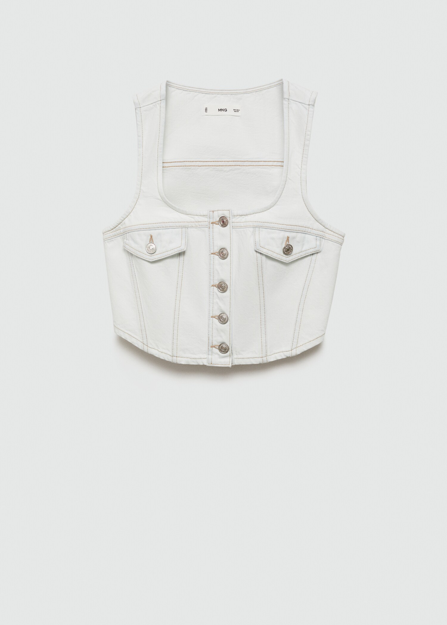 Crop-Jeansweste mit Taschen - Artikel ohne Model