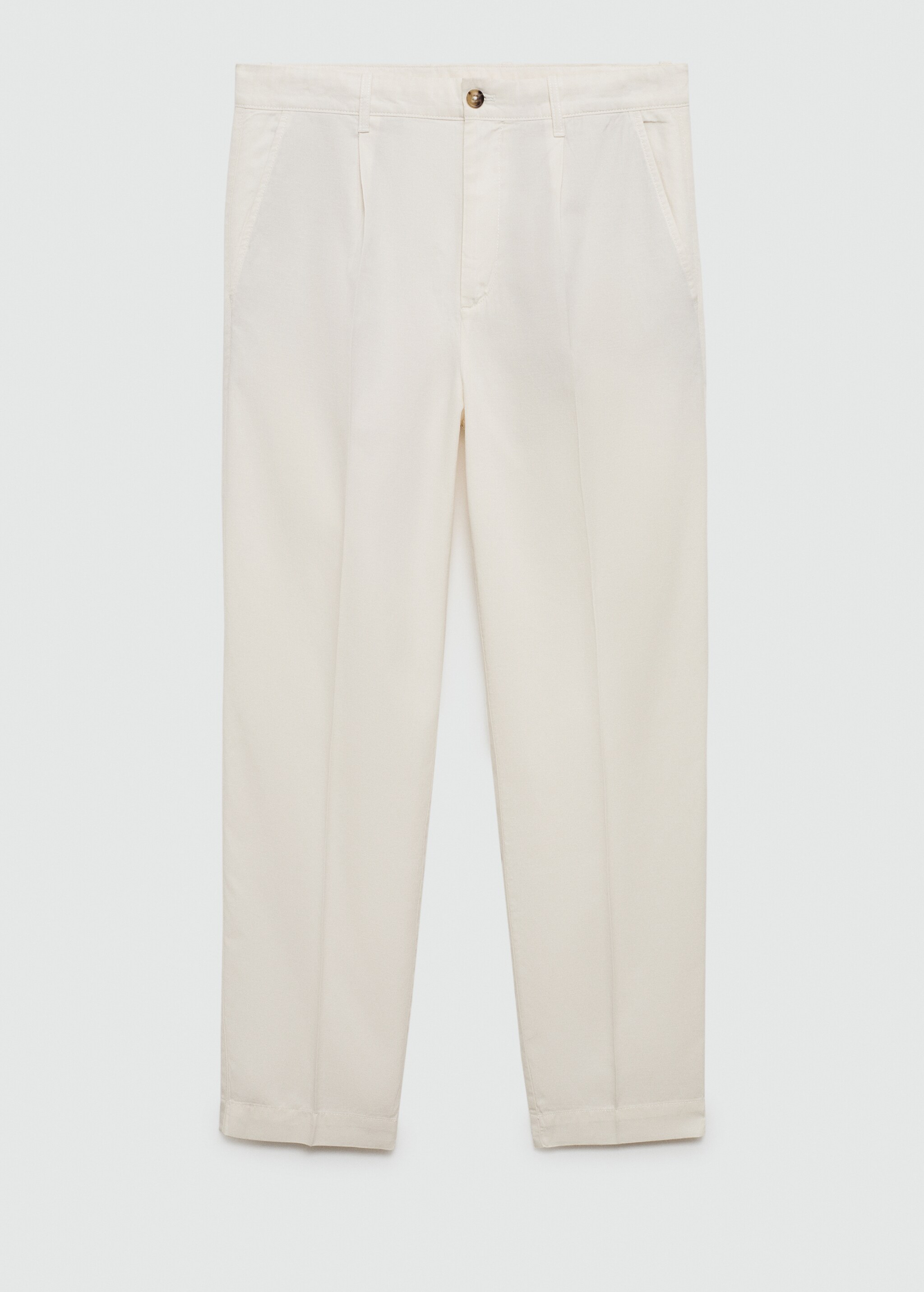 Cotton lyocell pleated trousers - Article without model