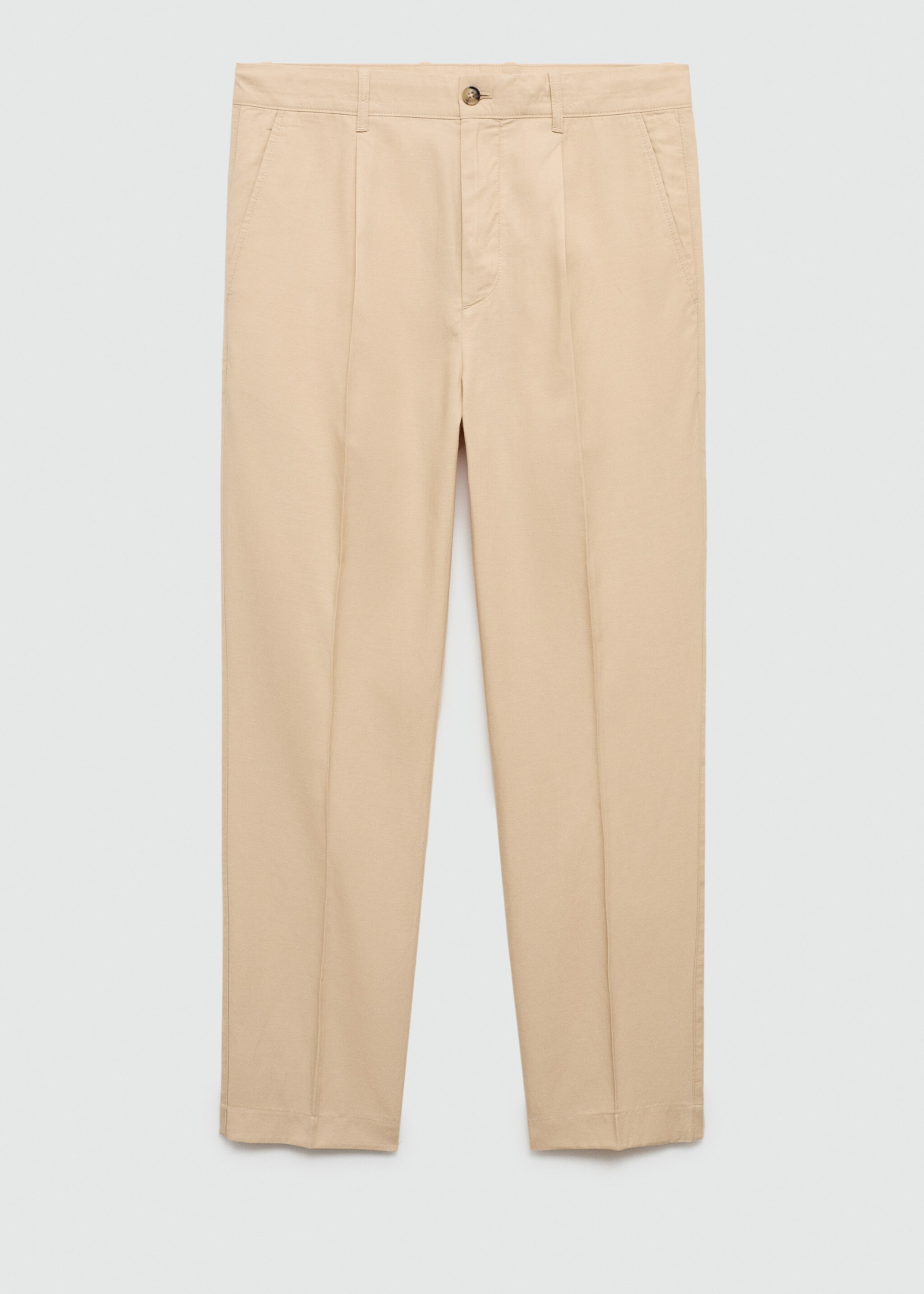 Cotton lyocell pleated trousers - Article without model