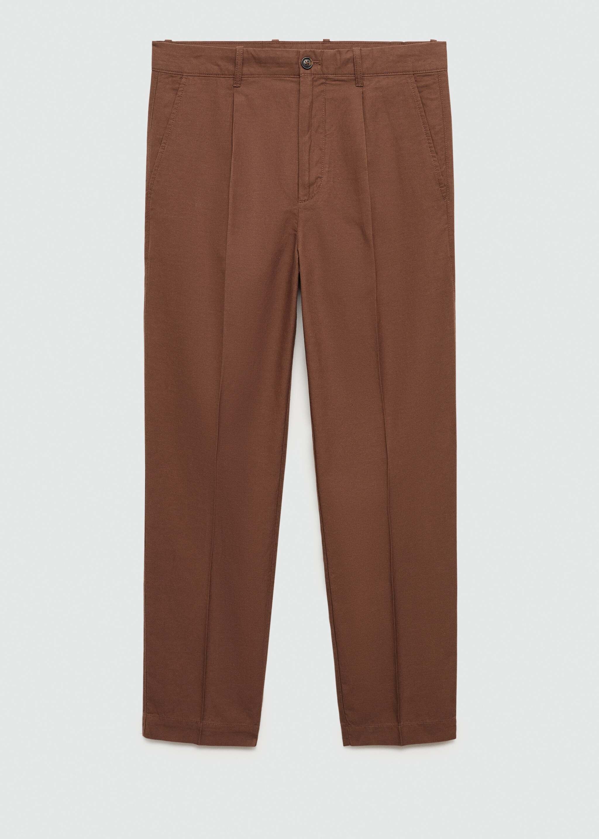 Spodnie z zaszewkami z mieszanki lyocellu i bawełny  - Artykuł bez modela/modelki