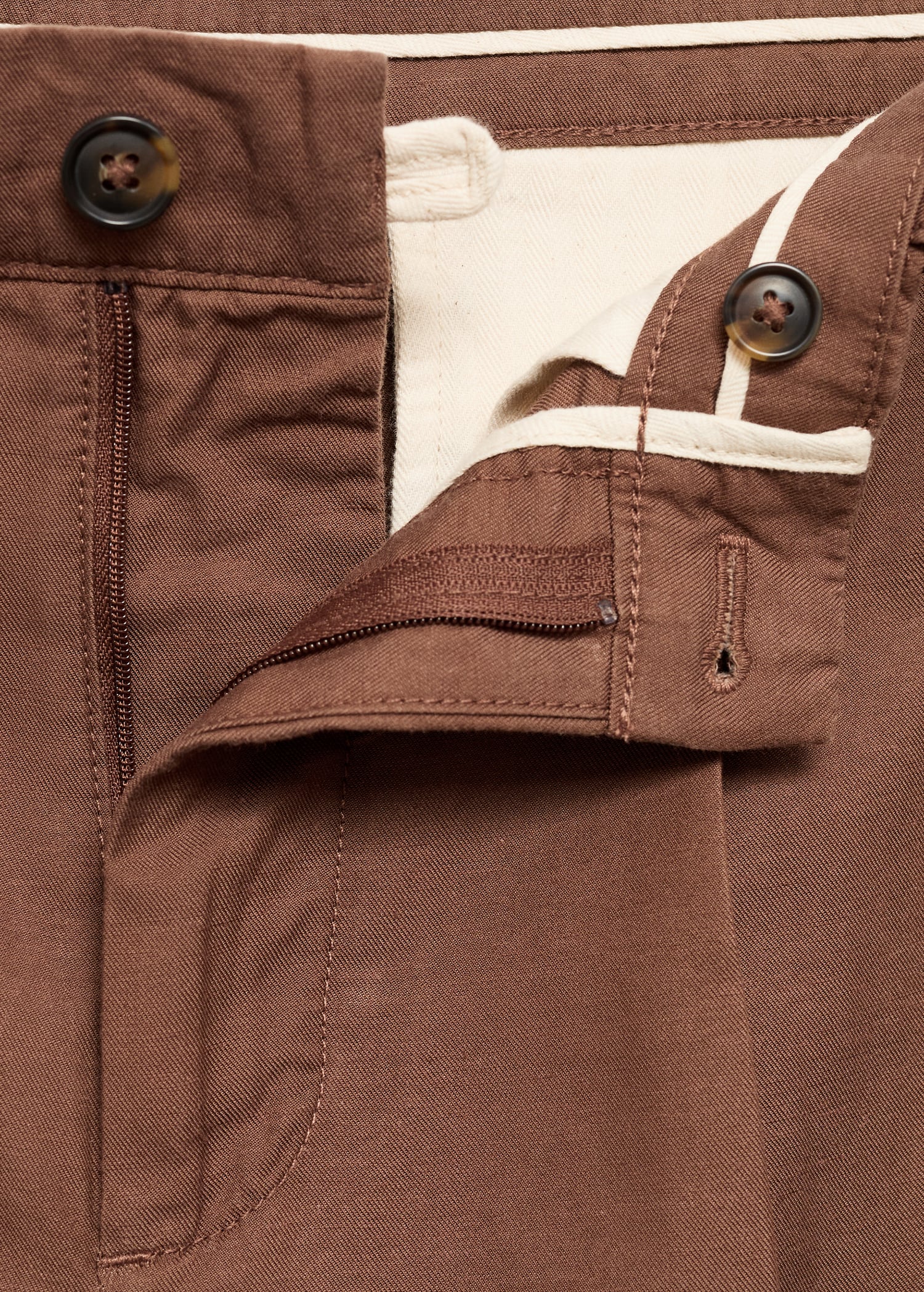 Cotton lyocell pleated pants - Details of the article 8