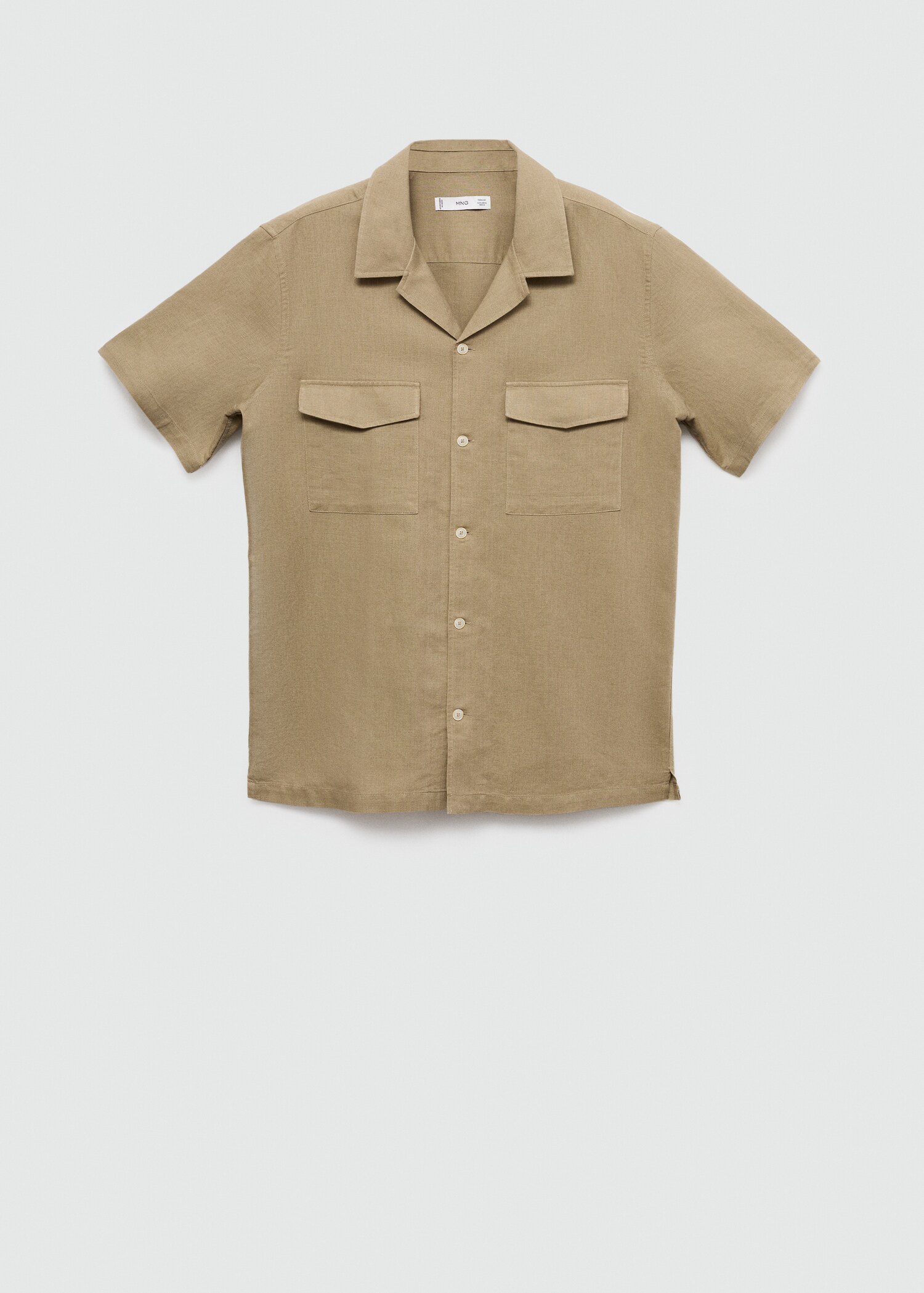 Regular-fit linen cotton shirt - Article without model