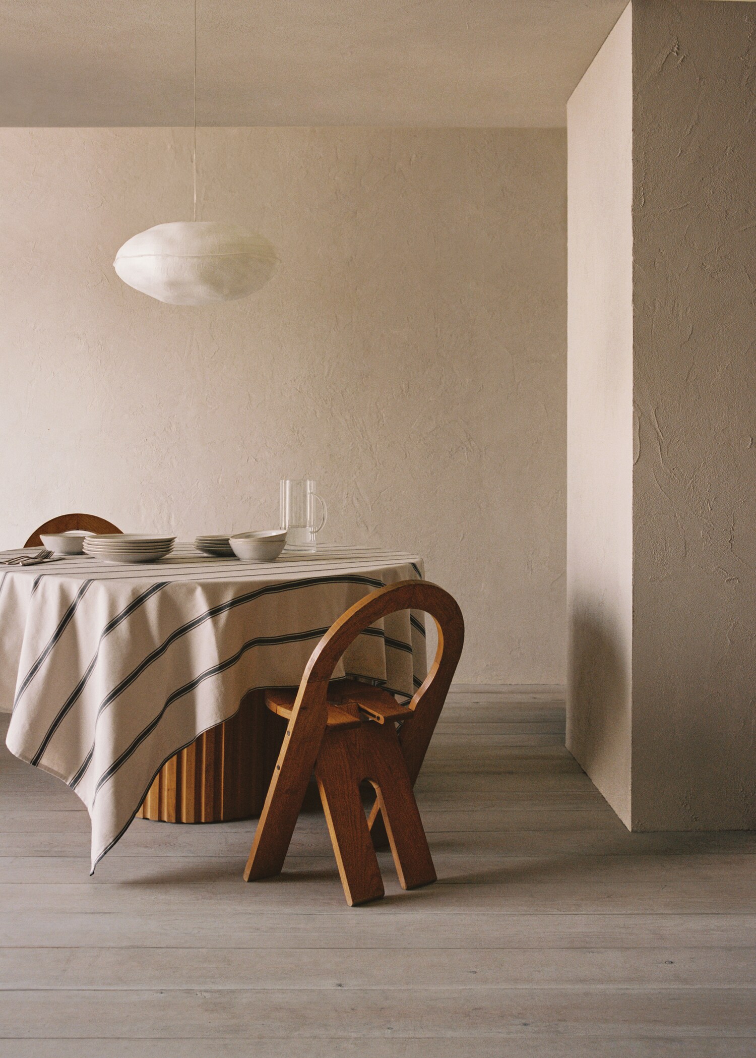 100% cotton striped tablecloth 170x250cm - Details of the article 6