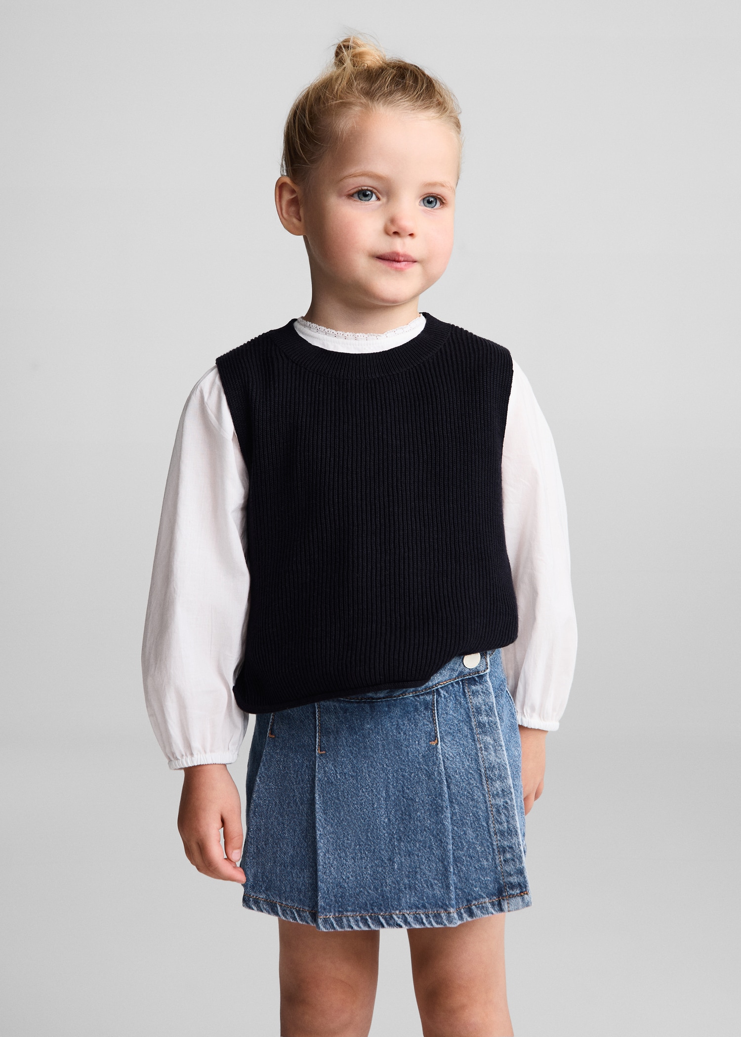Denim skirt trousers - Medium plane